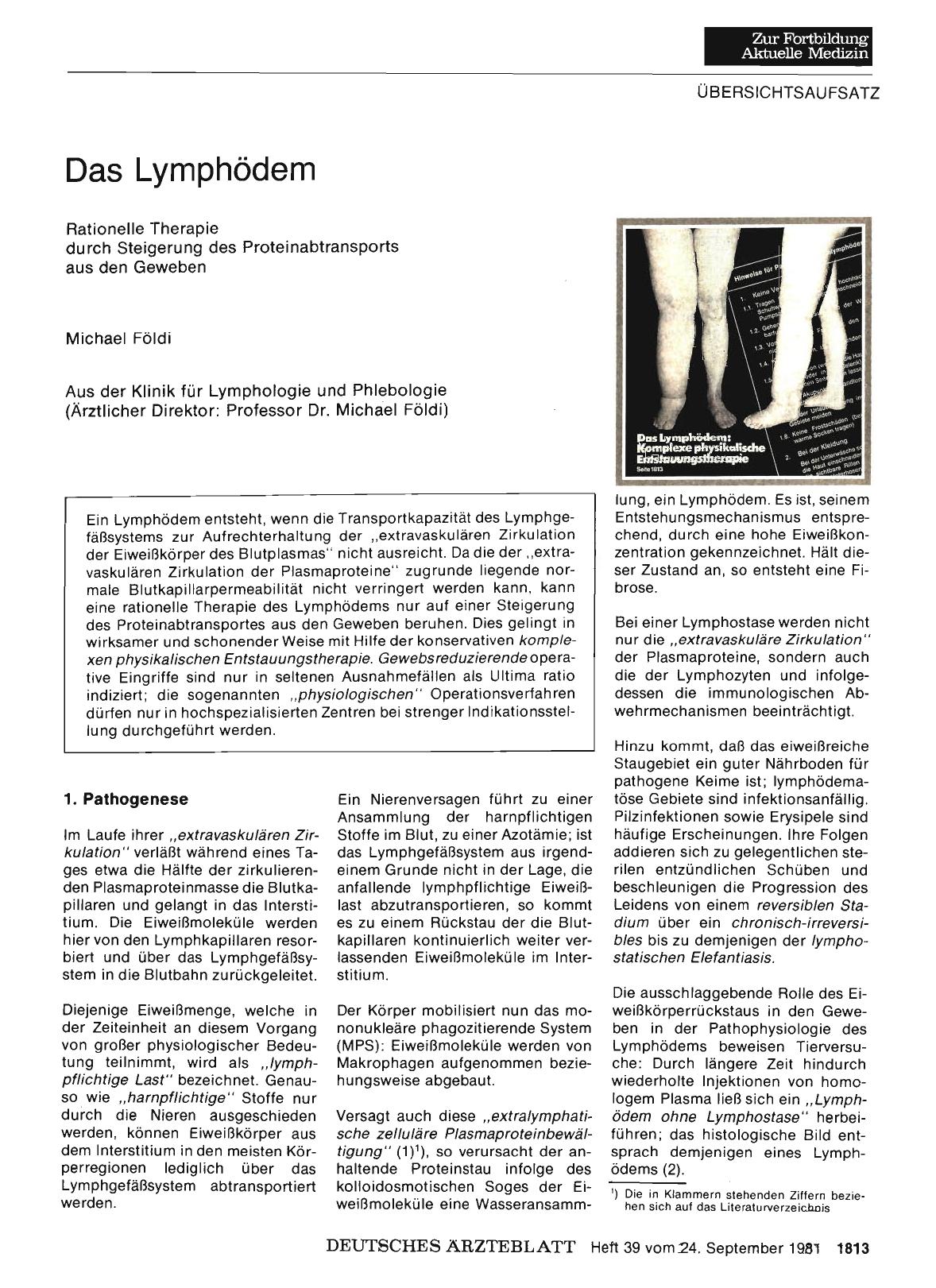 Vorschauseite 1: Das Lymphödem