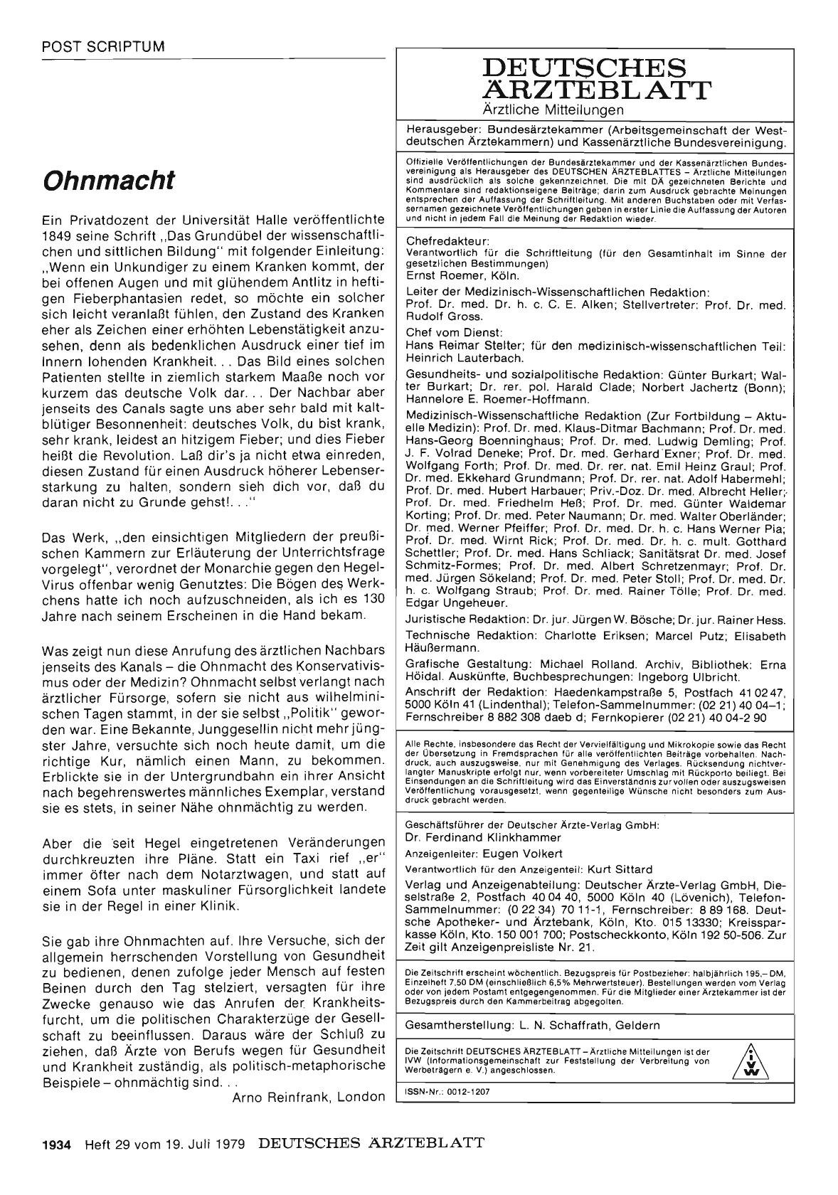 Vorschauseite 1: Ohnmacht