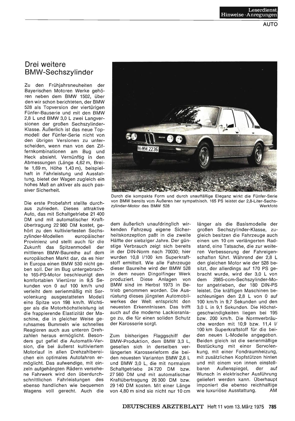 Vorschauseite 1: Drei weitere BMW-Sechszylinder