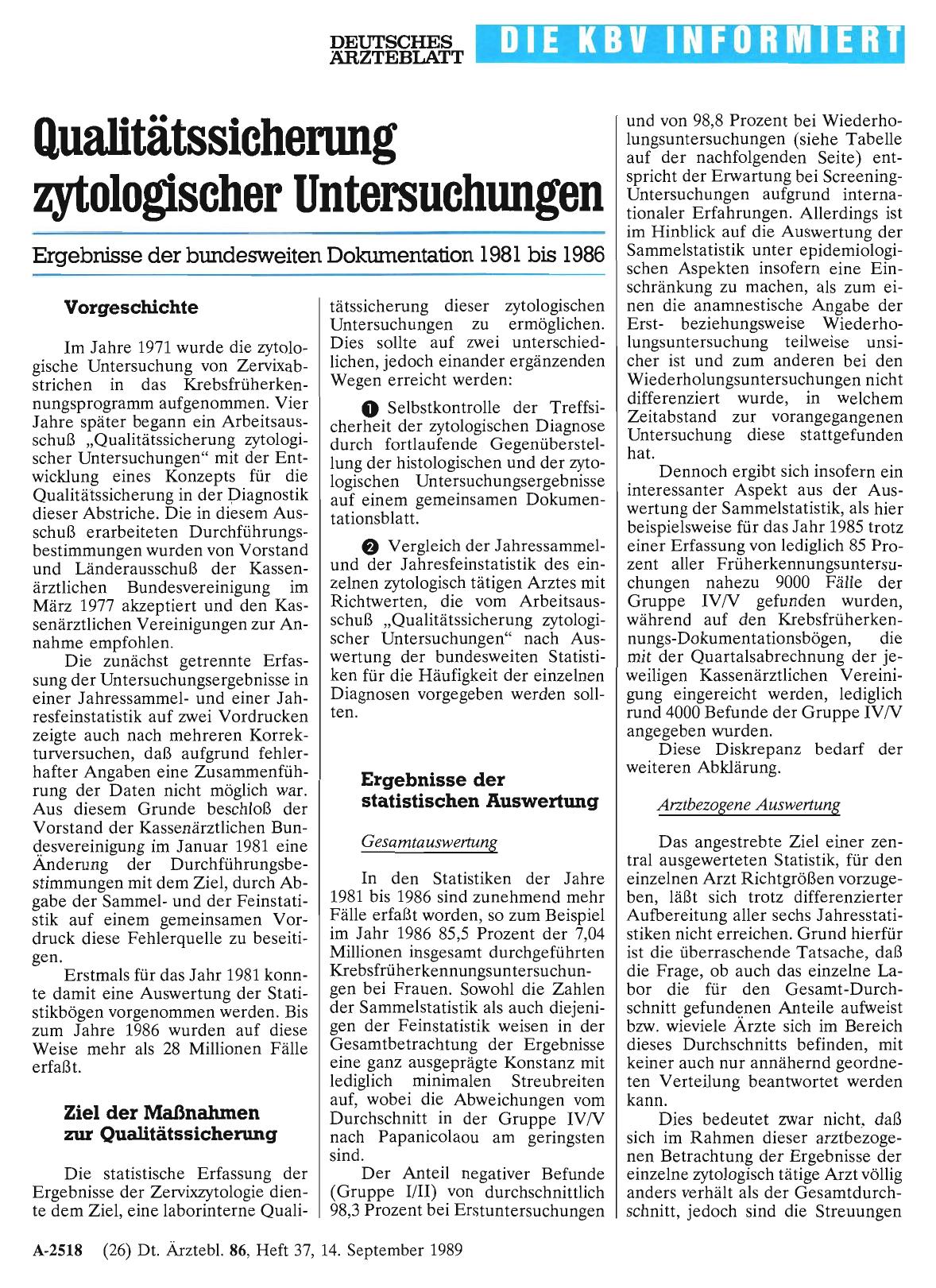 Vorschauseite 1: Qualitätssicherung zytologischer Untersuchungen