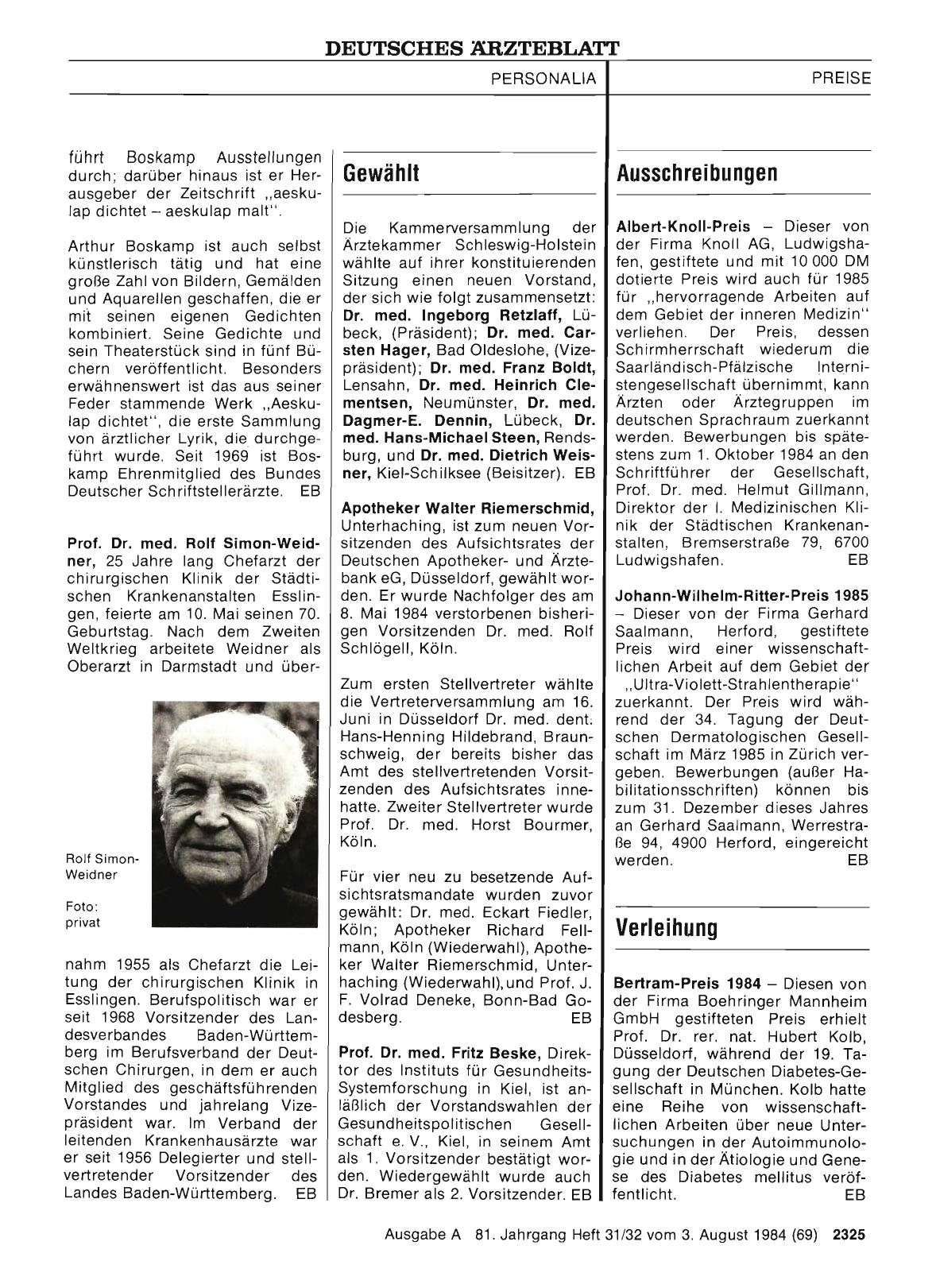 Vorschauseite 1: Ausschreibungen
