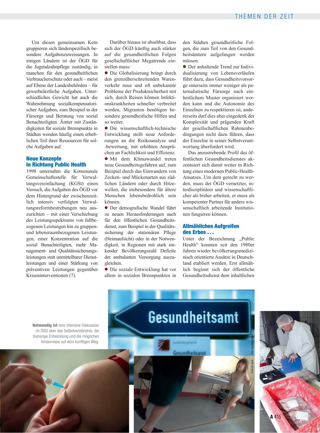 Vorschauseite 3: Der Öffentliche Gesundheitsdienst: Standortbestimmung mit hoffnungsvollem Ausblick