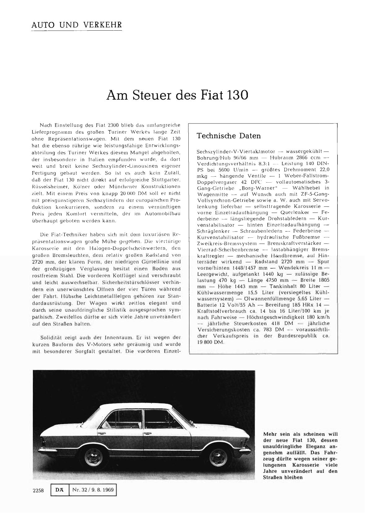 Vorschauseite 1: Am Steuer des Fiat 130