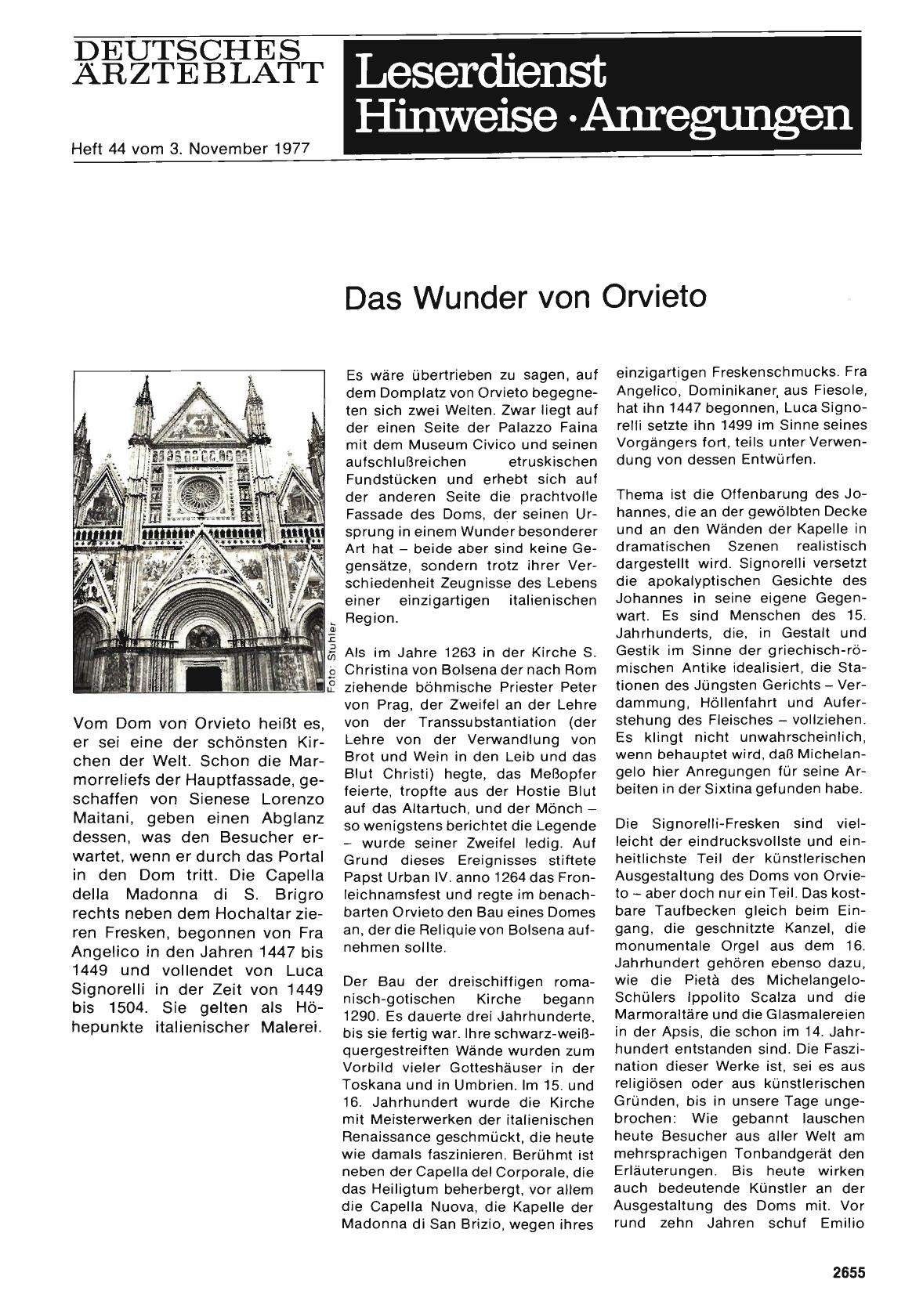 Vorschauseite 1: Das Wunder von Orvieto