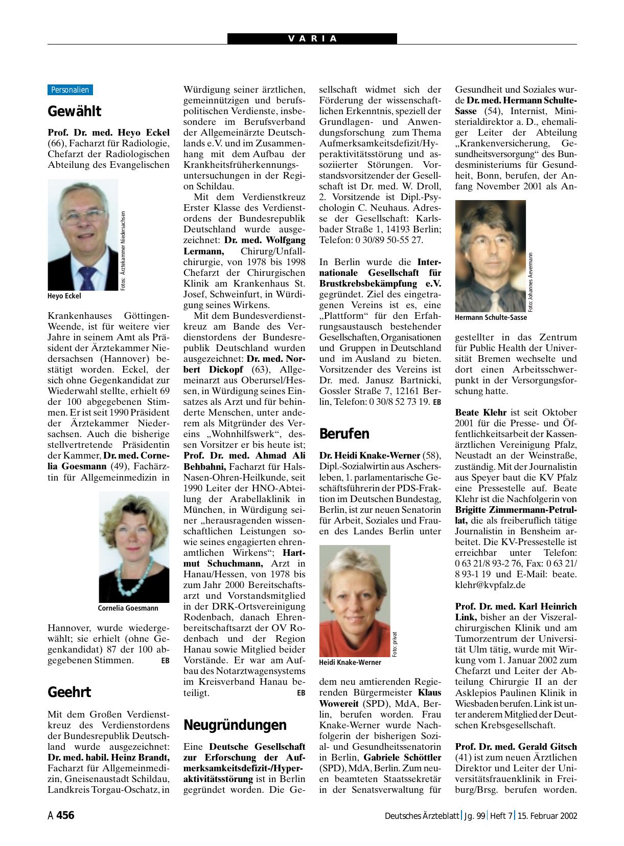 Vorschauseite 1: Geehrt