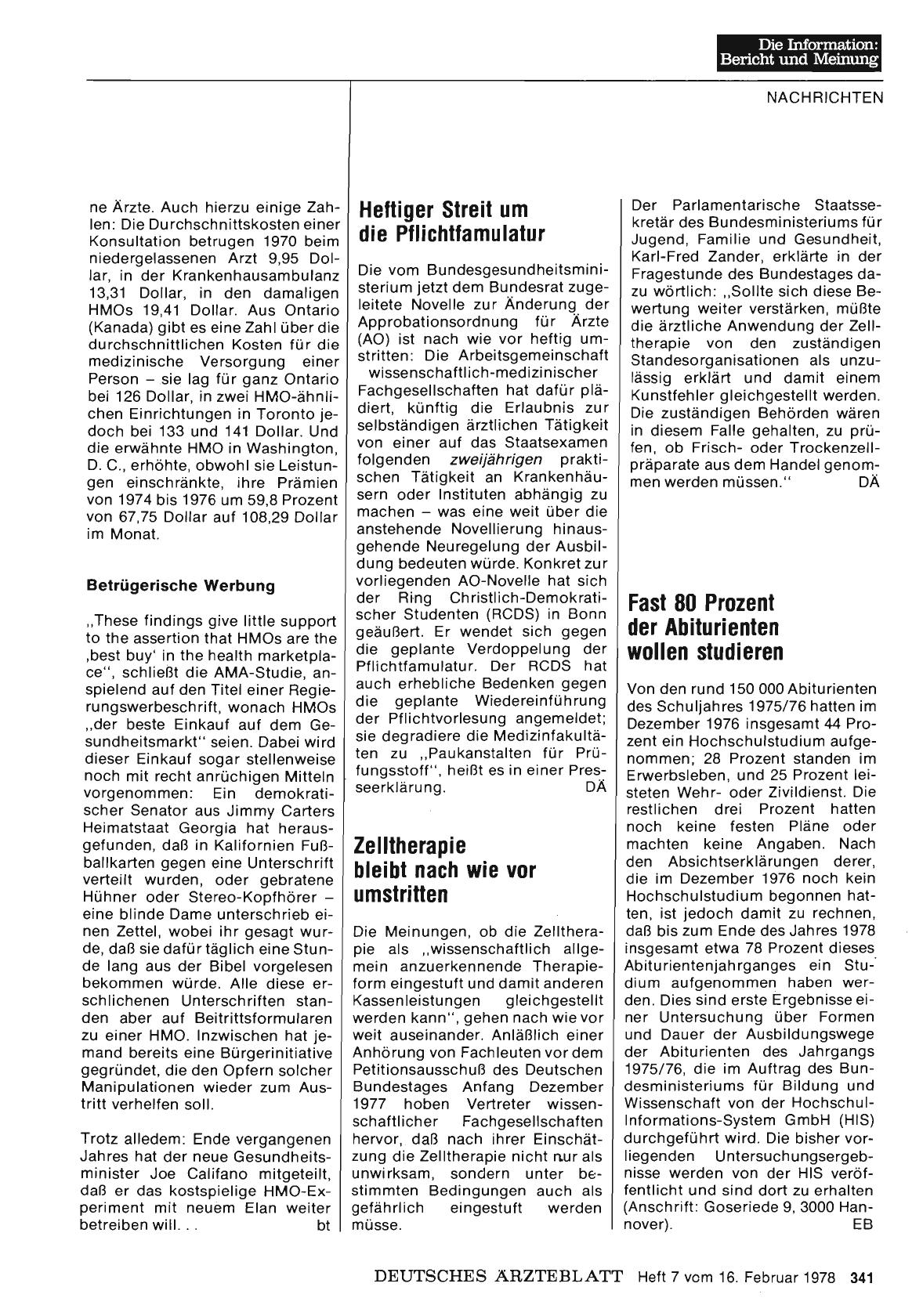 Vorschauseite 1: Heftiger Streit um die Pflichtfamulatur