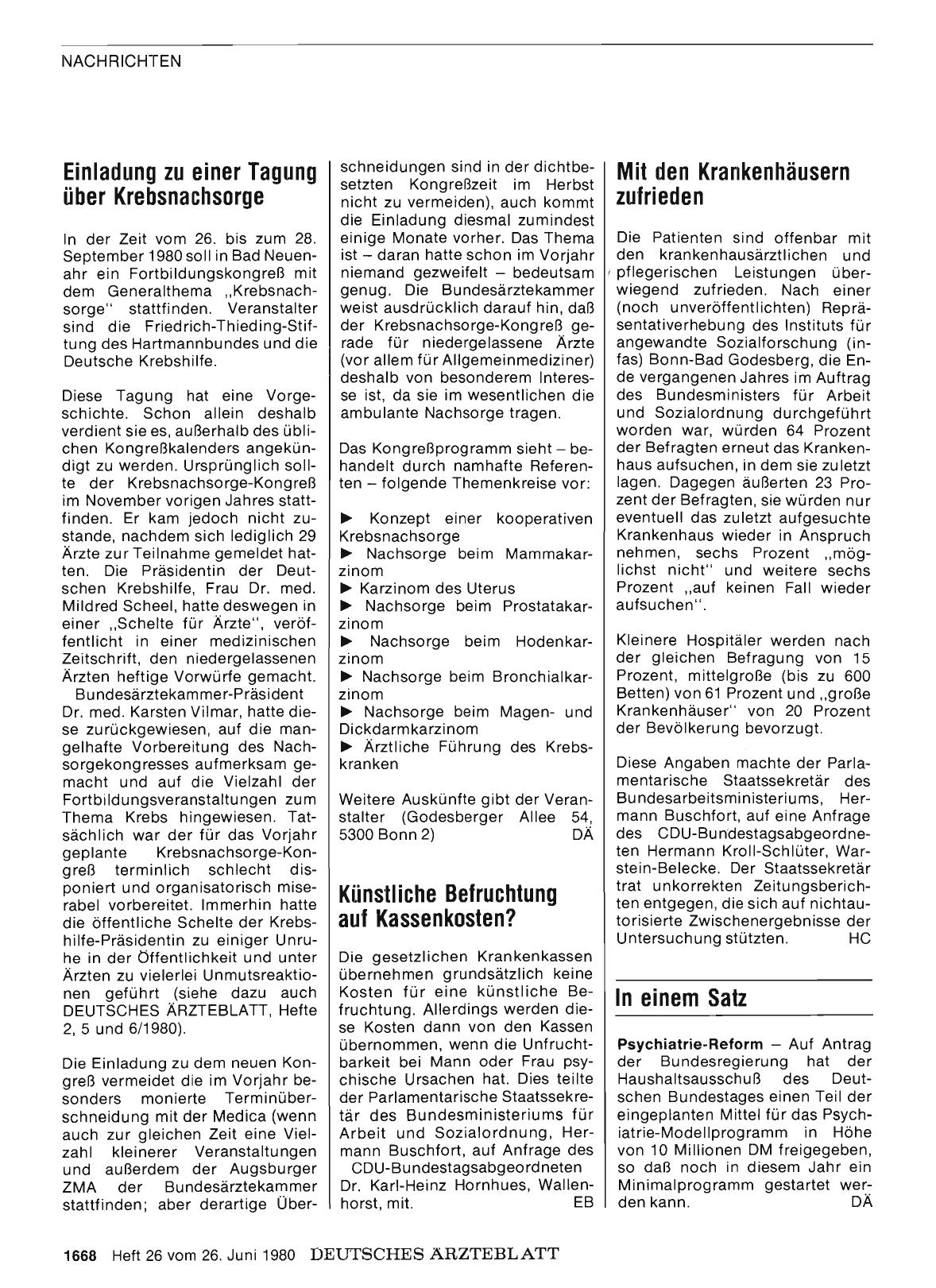 Vorschauseite 1: Mit den Krankenhäusern zufrieden