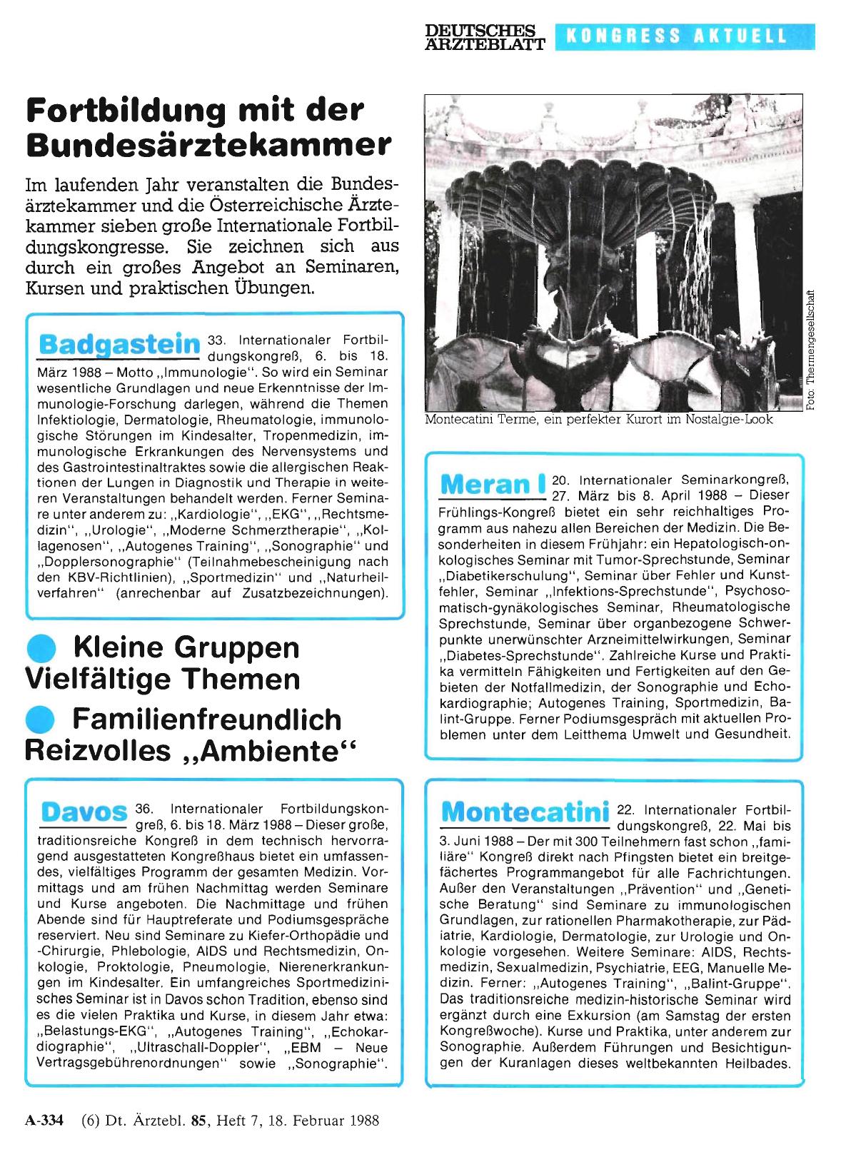 Vorschauseite 1: Fortbildung mit der Bundesärztekammer