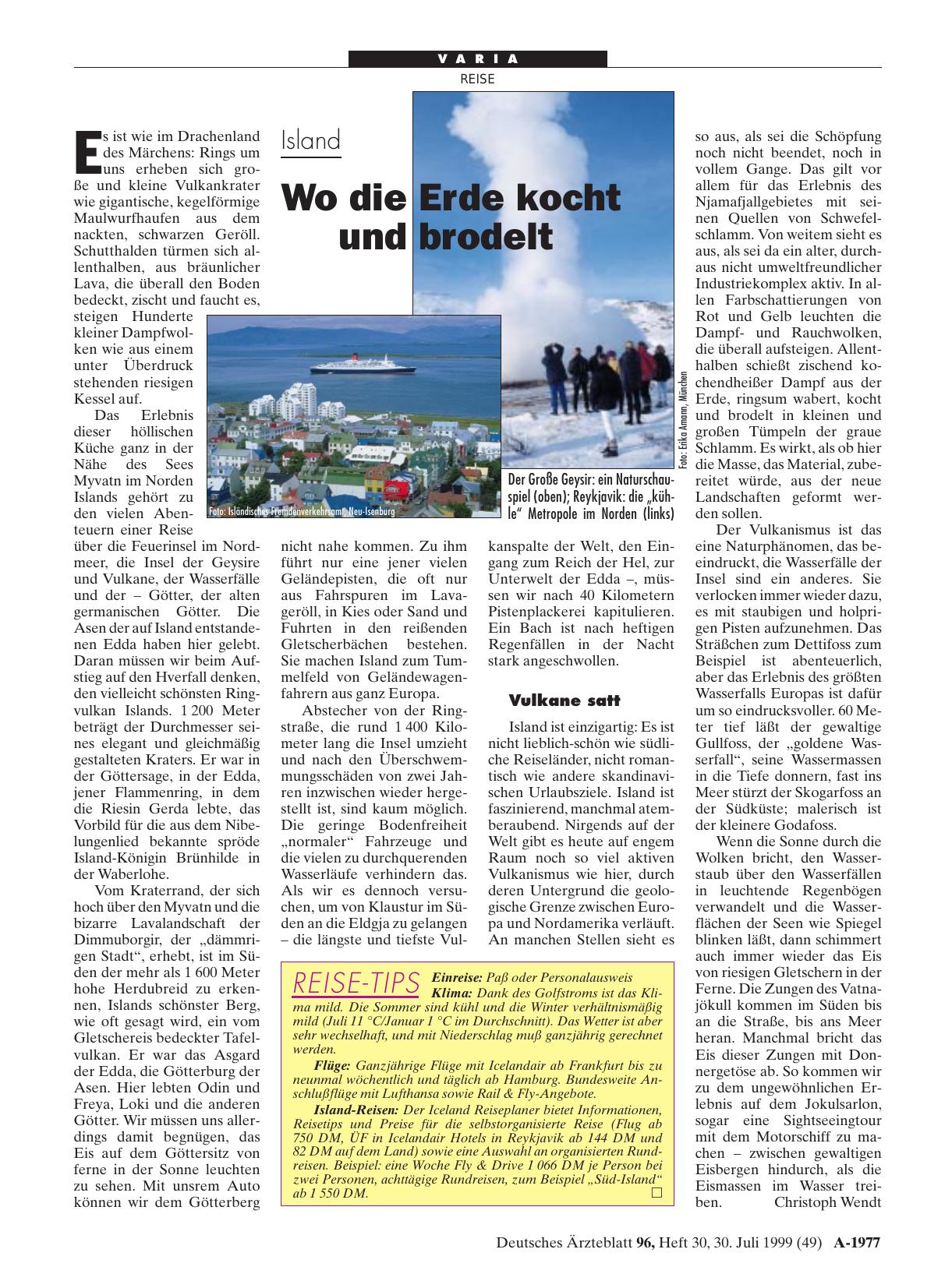 Vorschauseite 1: Island: Wo die Erde kocht und brodelt