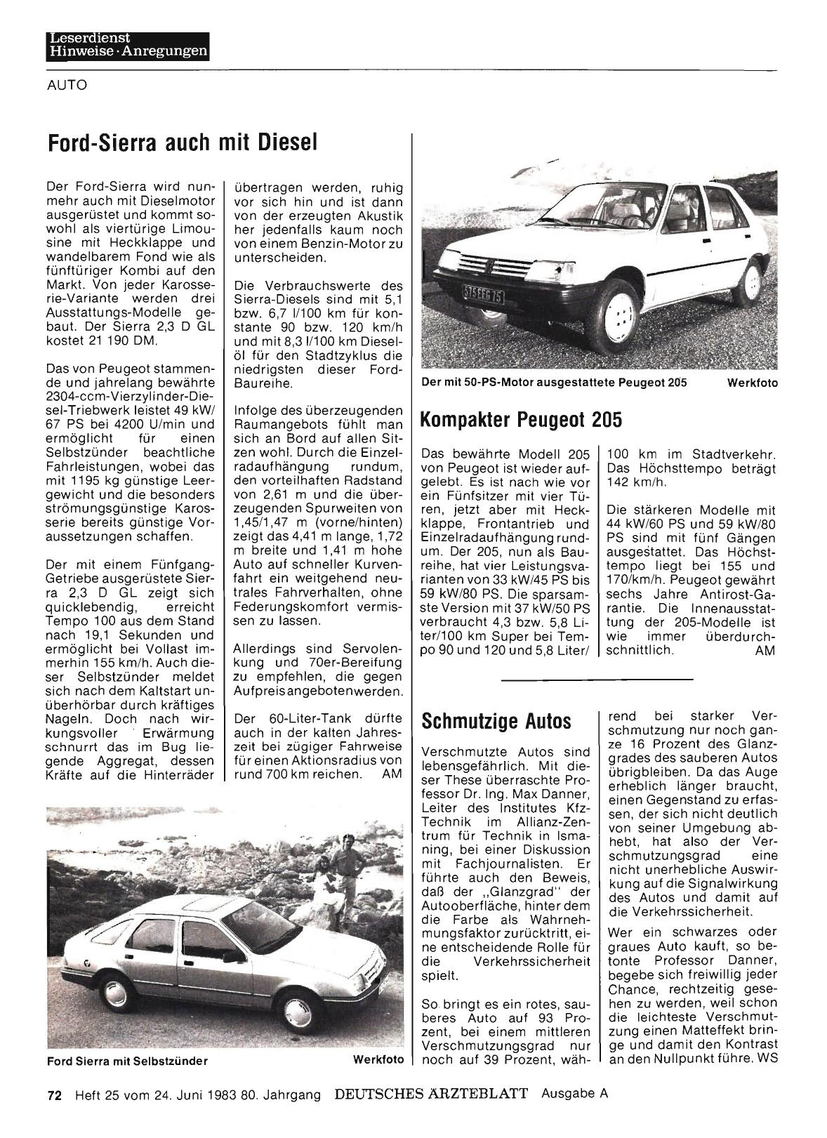 Vorschauseite 1: lFord-Sierra auch mit Diesel