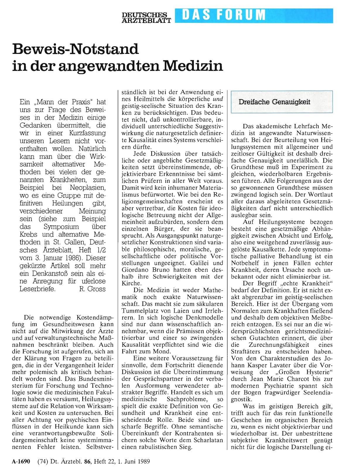 Vorschauseite 1: Beweis-Notstand in der angewandten Medizin