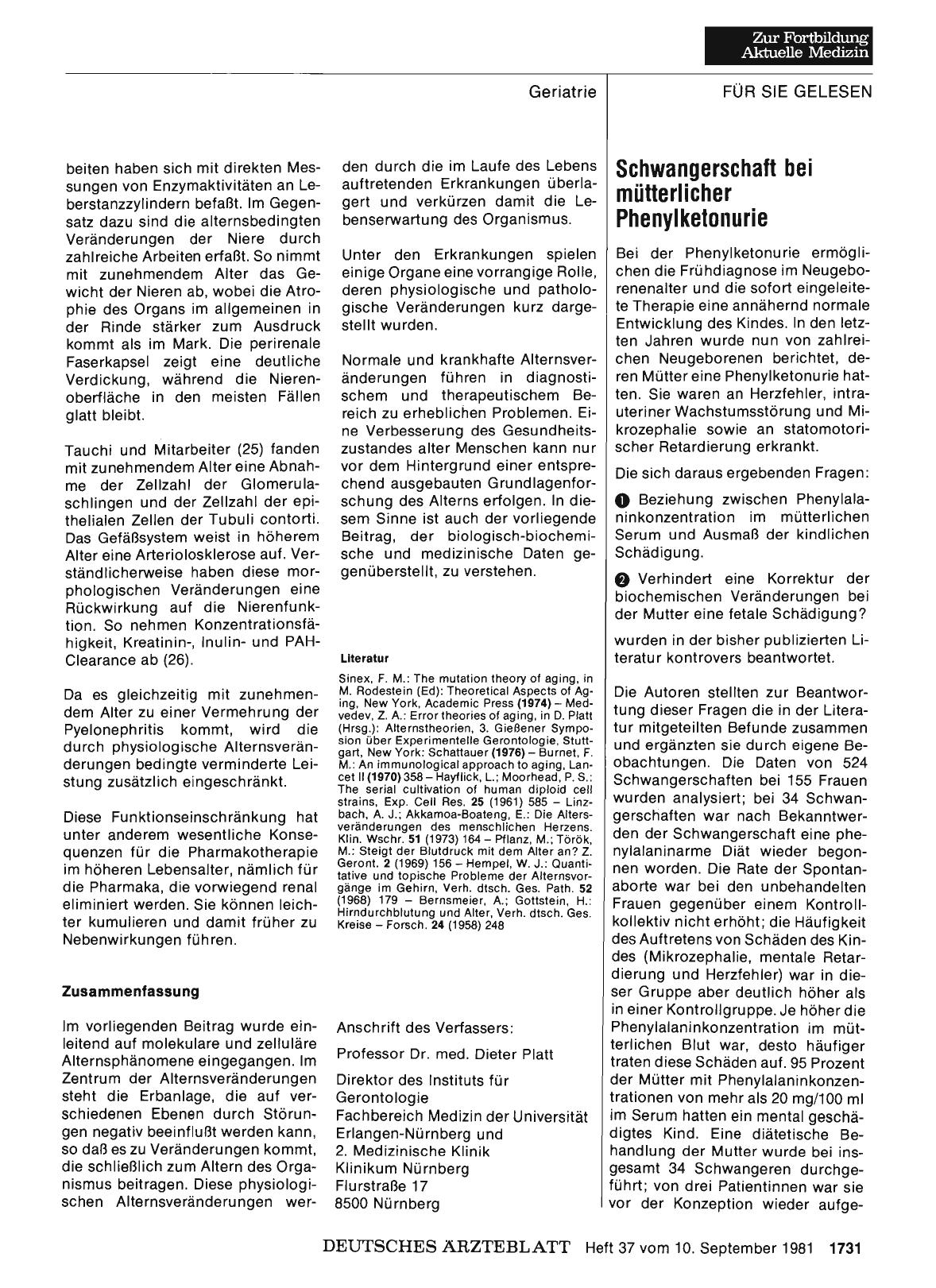 Vorschauseite 1: Schwangerschaft bei mütterlicher Phenylketonurie