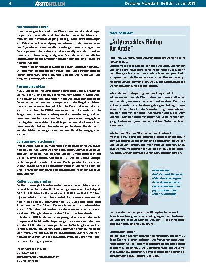 Vorschauseite 1: „Artgerechtes Biotop für Ärzte“