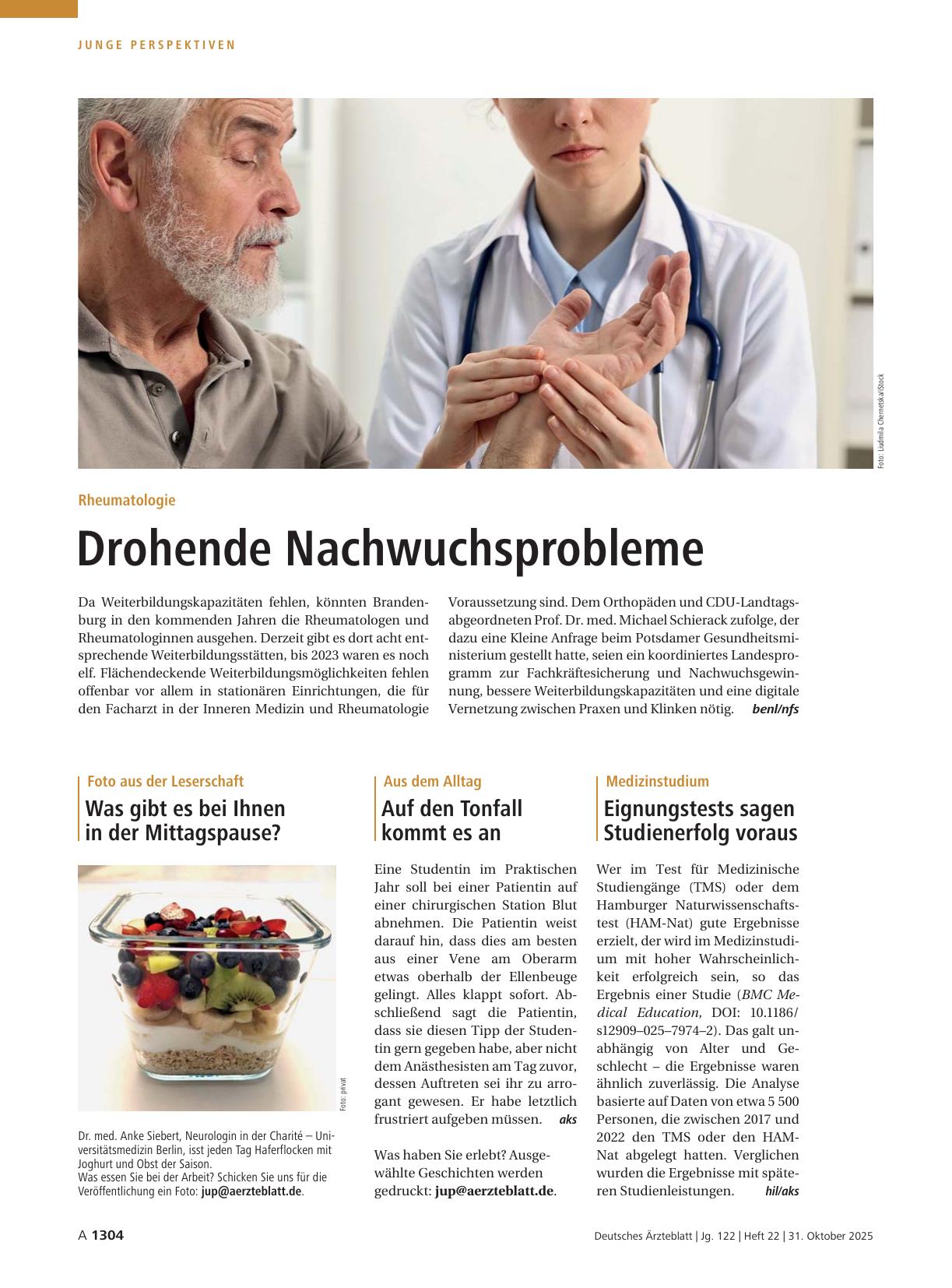 Vorschauseite 1: Medizinstudium: Eignungstests sagen Studienerfolg voraus