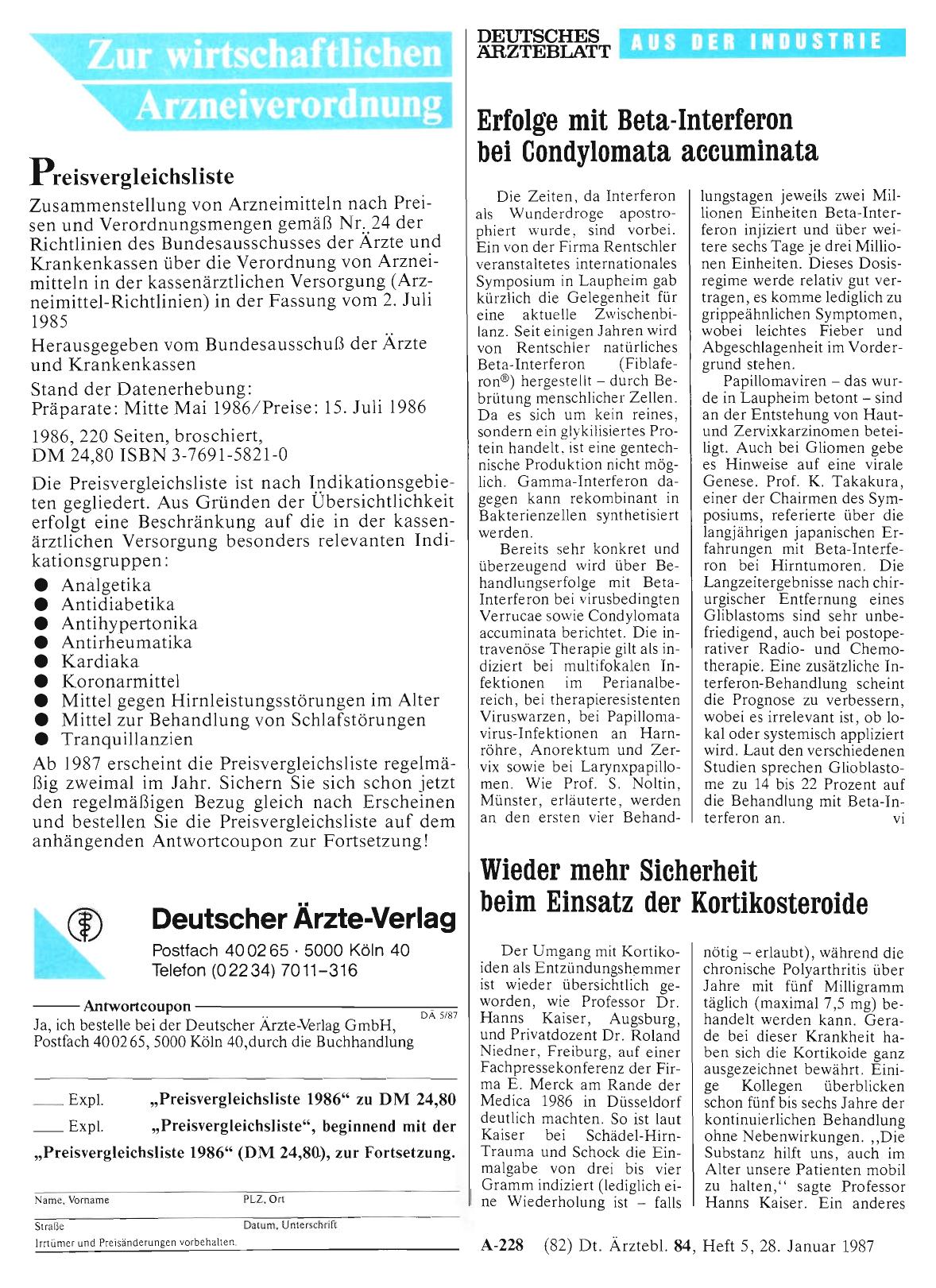 Vorschauseite 1: Wieder mehr Sicherheit beim Einsatz der Kortikosteroide
