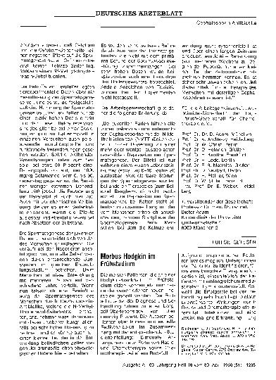 Vorschauseite 1: Morbus Hodgkin im Frühstadium