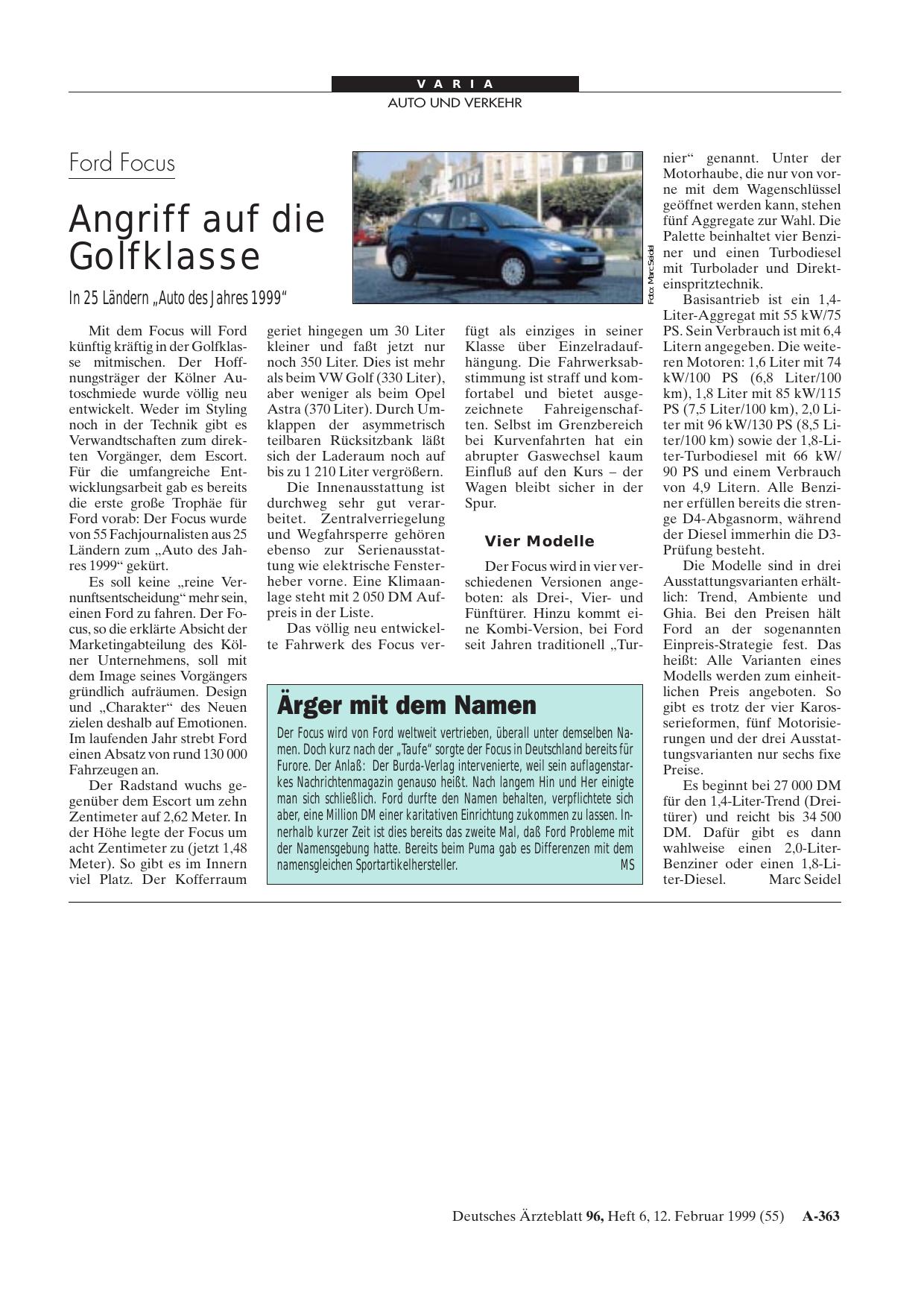 Vorschauseite 1: Ford Focus: Angriff auf die Golfklasse