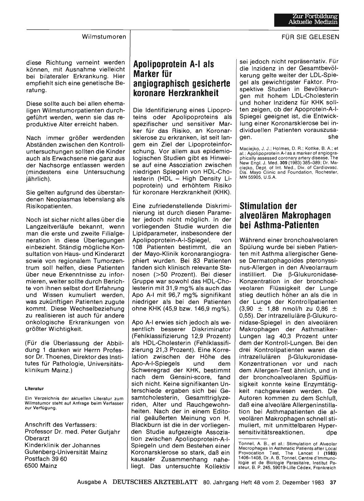 Vorschauseite 1: Stimulation der alveolären Makrophagen bei Asthma-Patienten