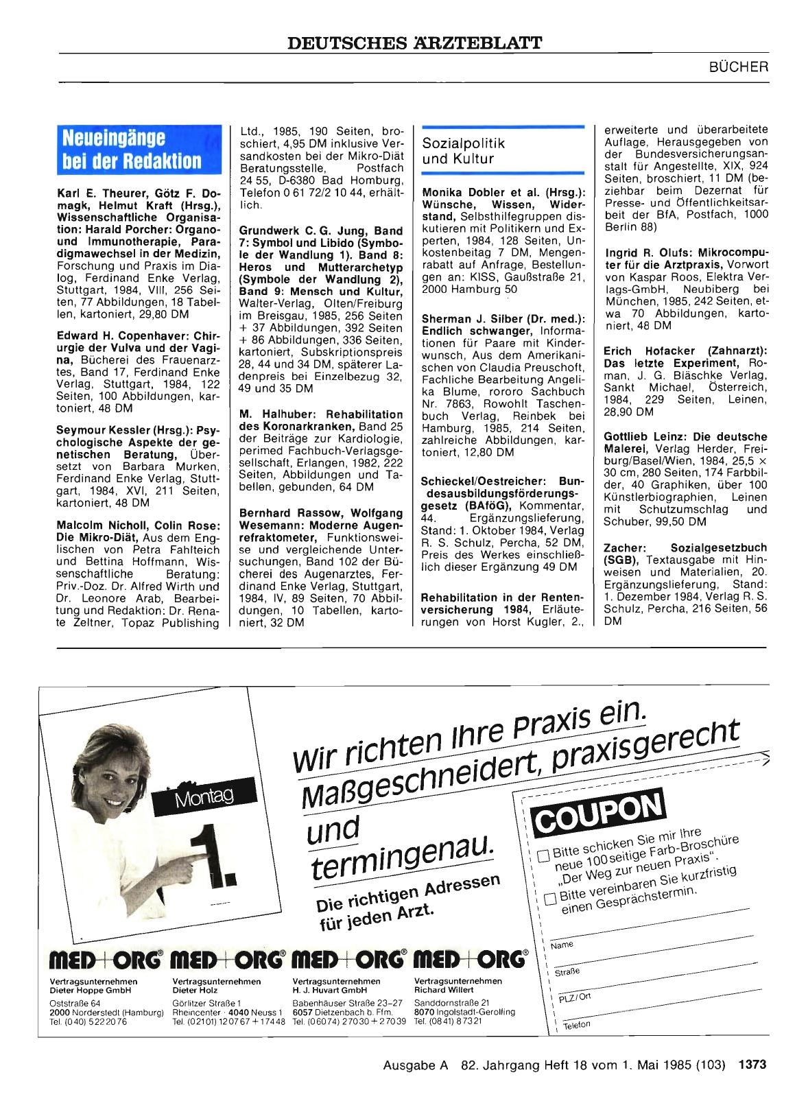 Vorschauseite 1: Neueingänge bei der Redaktion