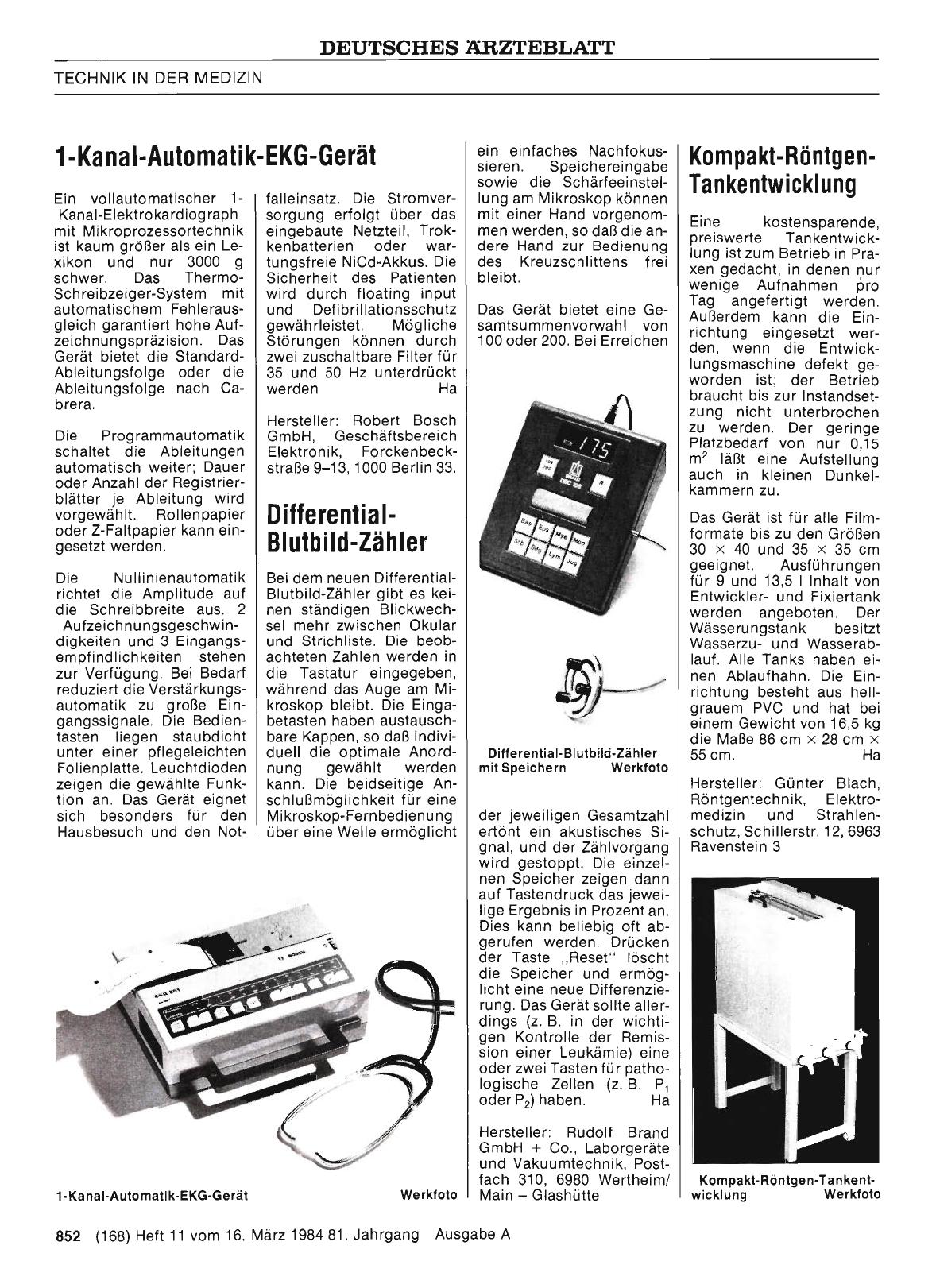 Vorschauseite 1: 1-Kanal-Automatik-EKG-Gerät