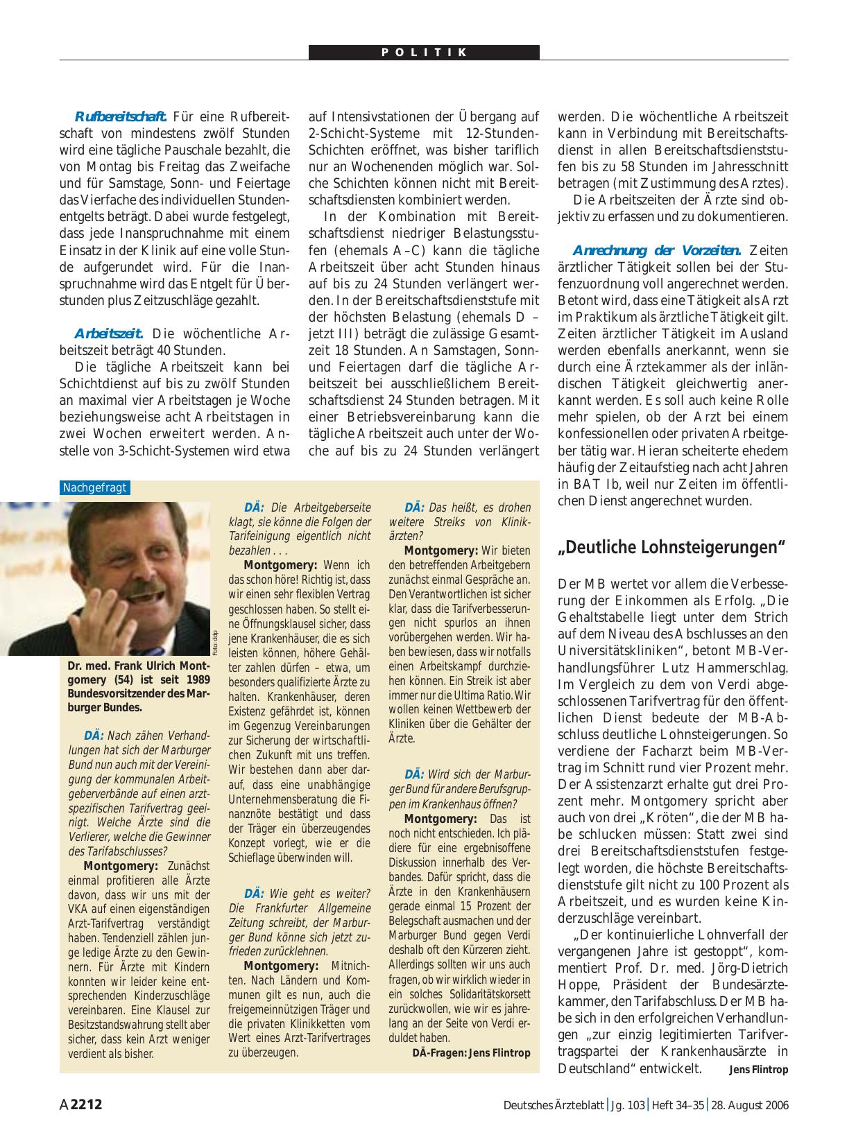 Vorschauseite 1: Nachgefragt: Frank Ulrich Montgomery
