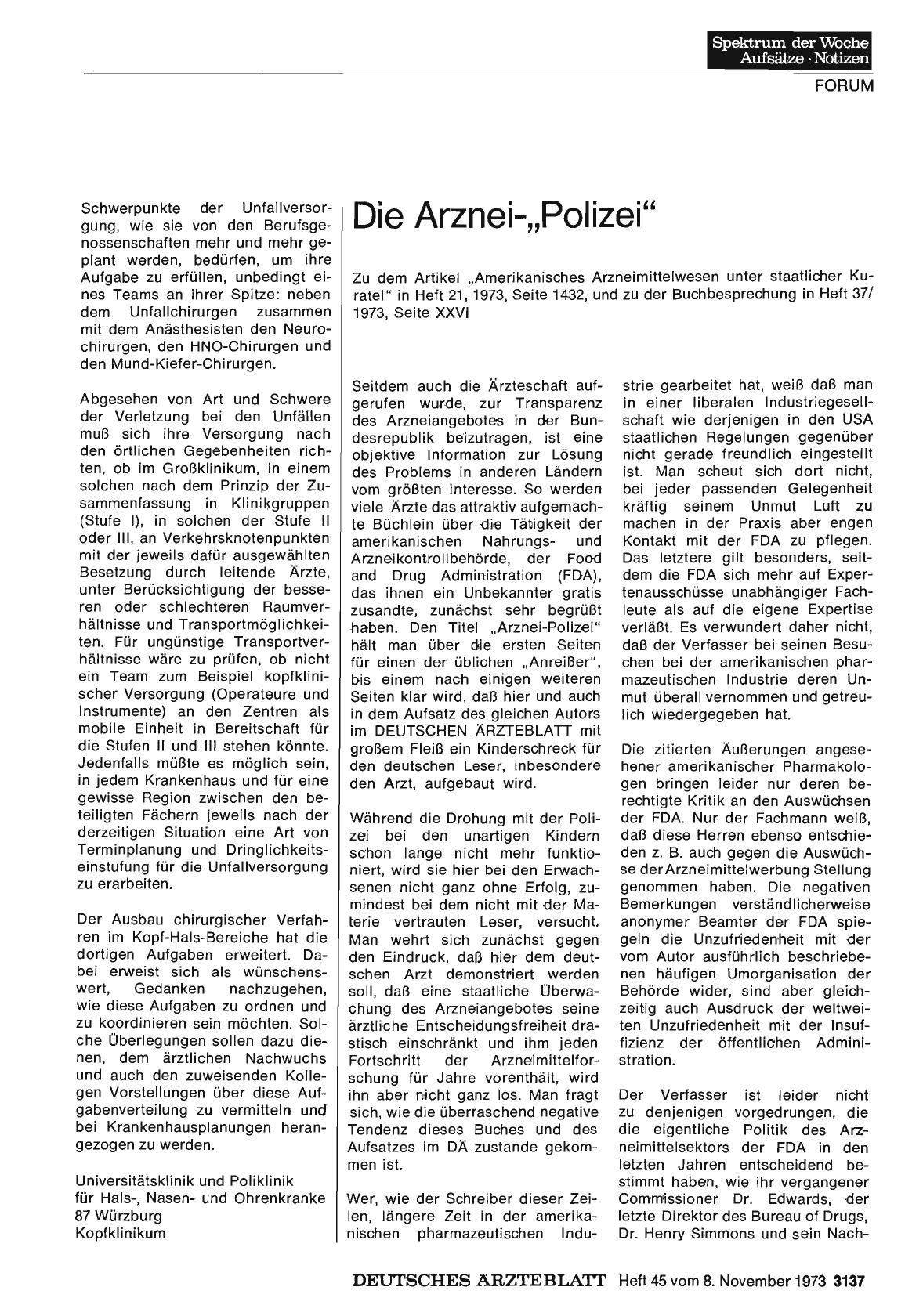 Vorschauseite 1: Die Arznei-„Polizei"