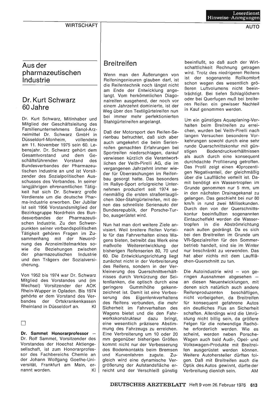 Vorschauseite 1: Dr. Kurt Schwarz 60 Jahre