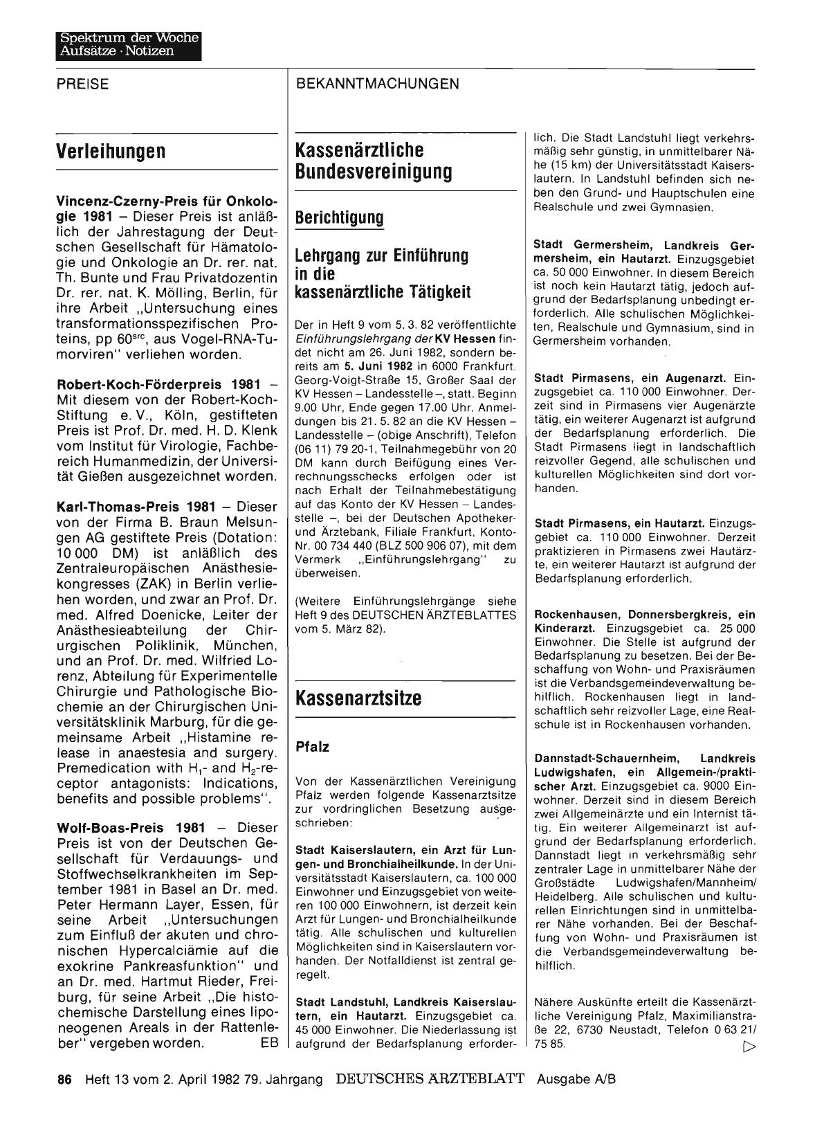 Vorschauseite 1: Kassenärztliche Bundesvereinigung