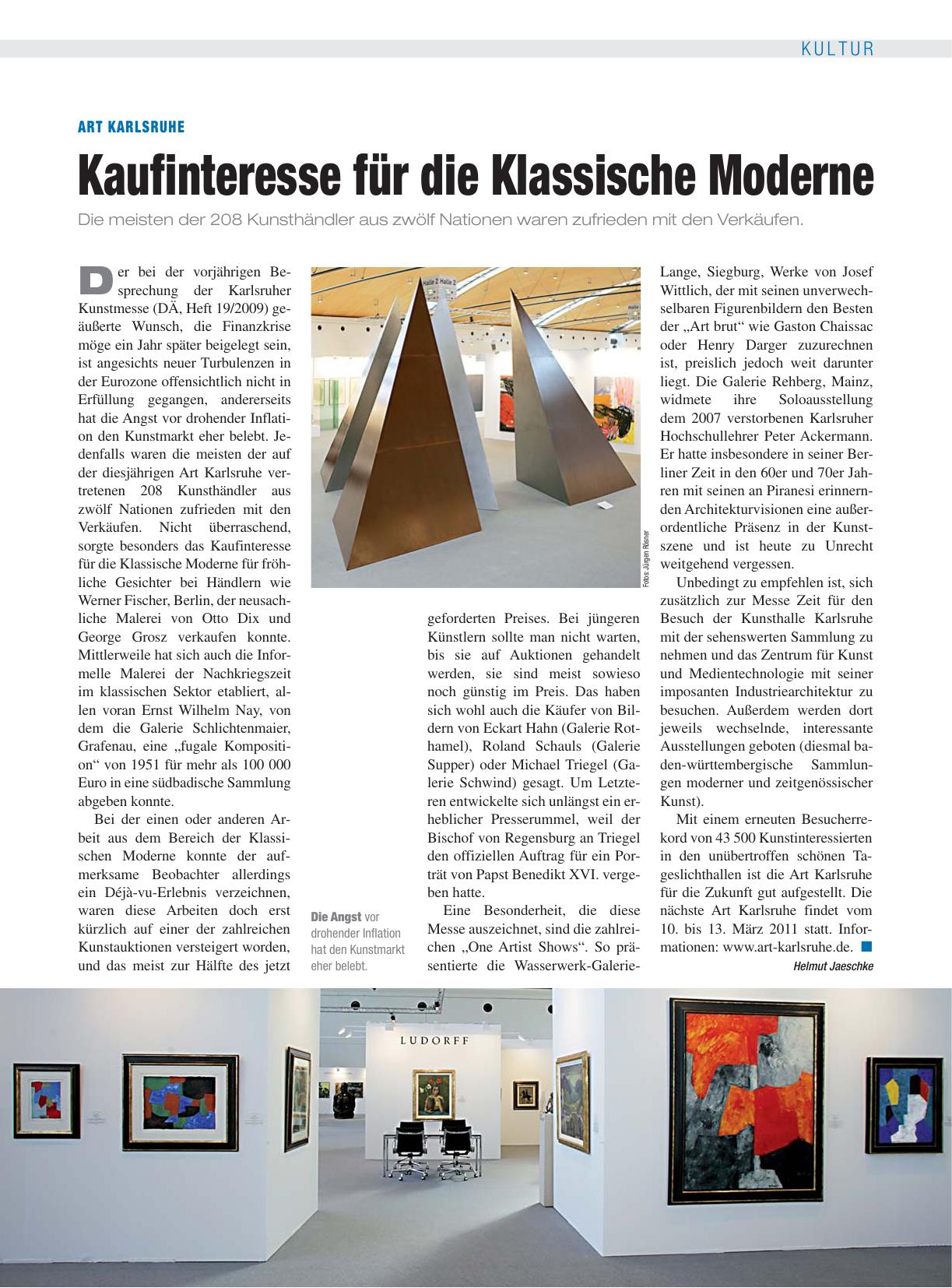 Vorschauseite 1: Art Karlsruhe: Kaufinteresse für die Klassische Moderne