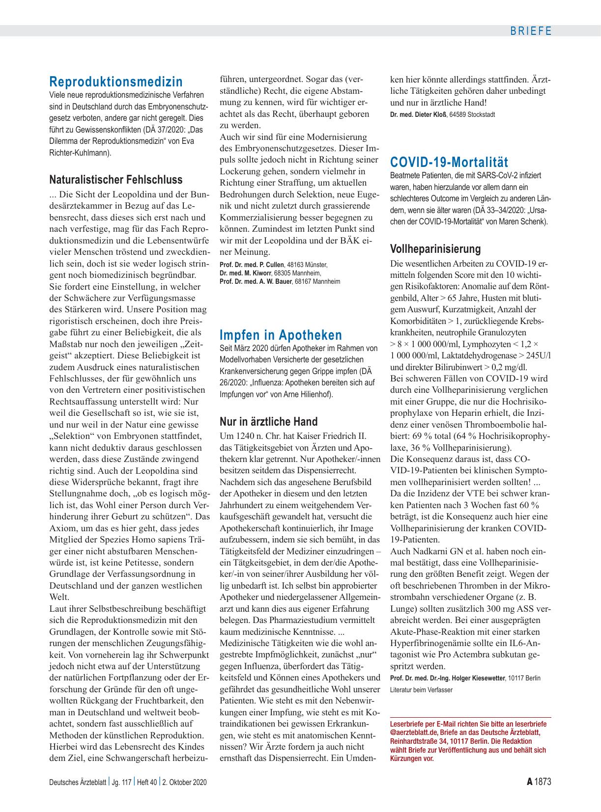 Vorschauseite 1: COVID-19-Mortalität: Vollheparinisierung