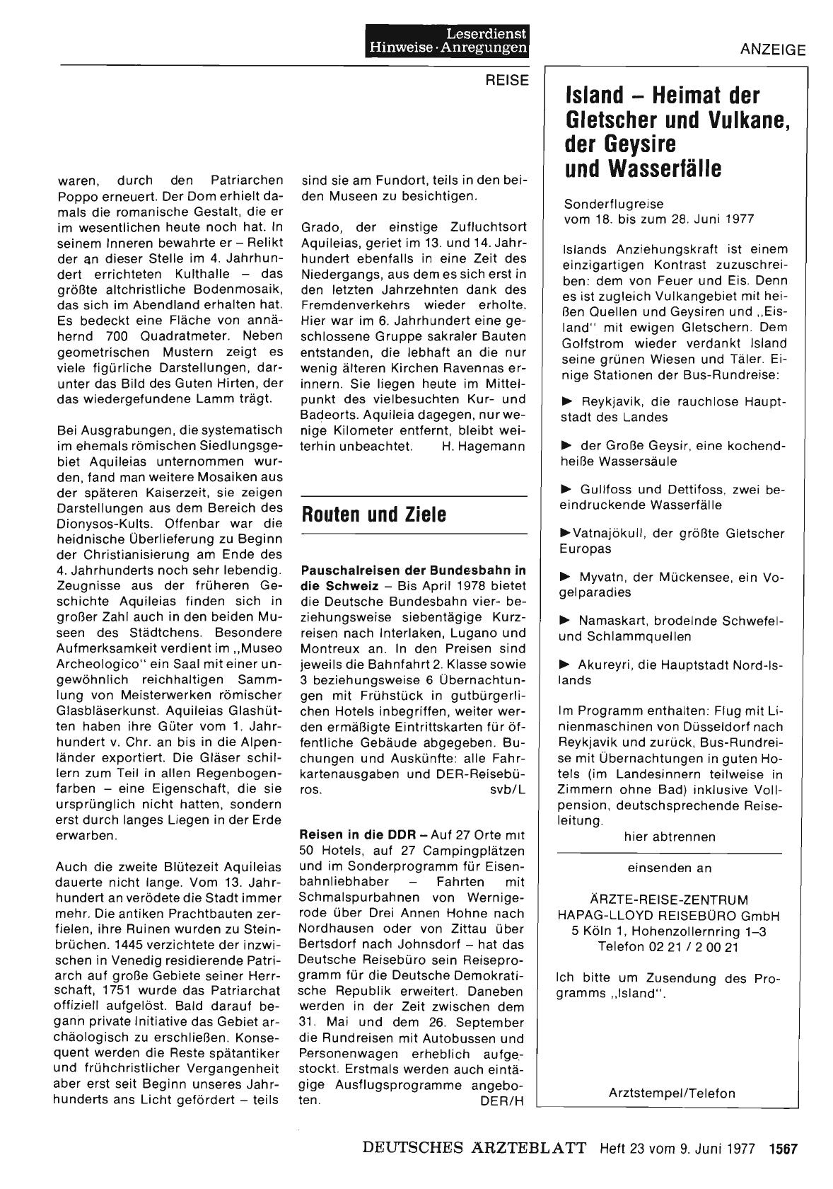 Vorschauseite 1: Routen und Ziele