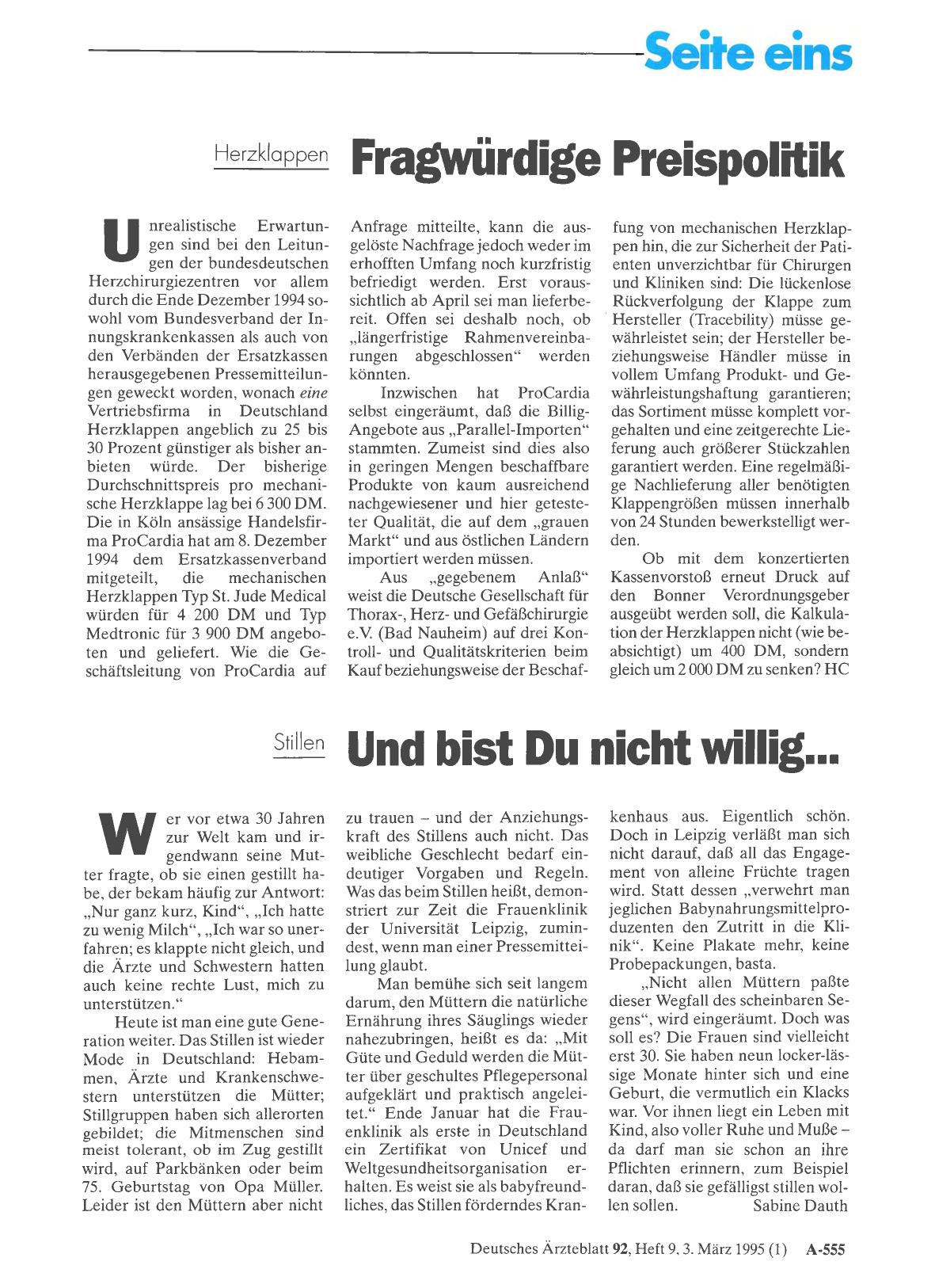 Vorschauseite 1: Stillen: Und bist Du nicht willig. .