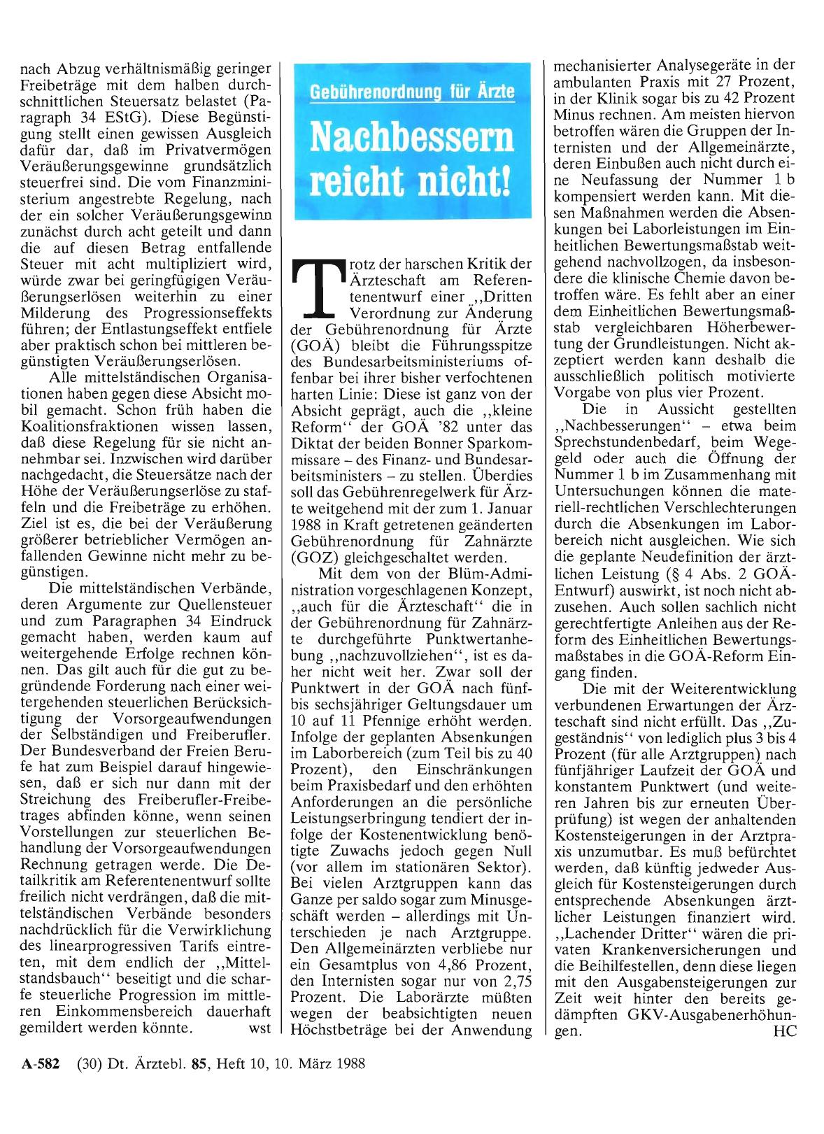 Vorschauseite 1: Gebührenordnung für Ärzte: Nachbessern reicht nicht!