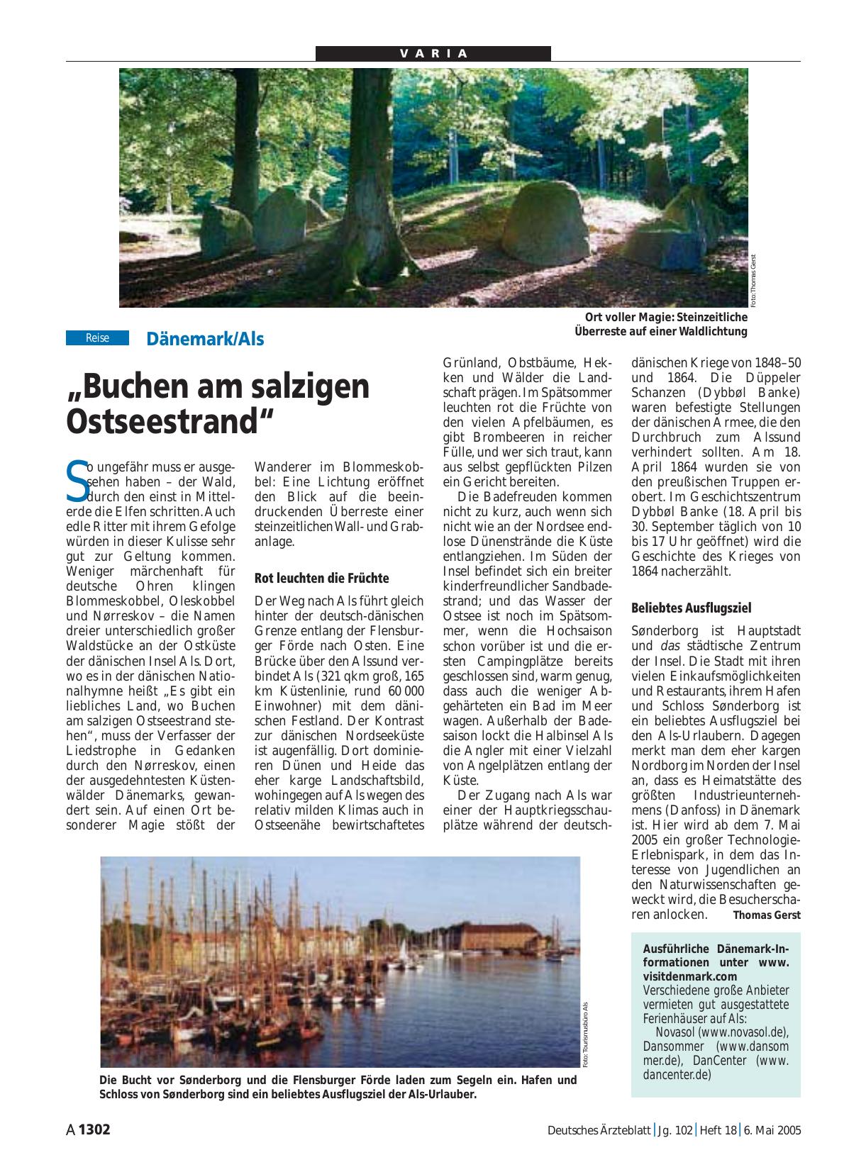 Vorschauseite 1: Dänemark/Als: „Buchen am salzigen Ostseestrand“
