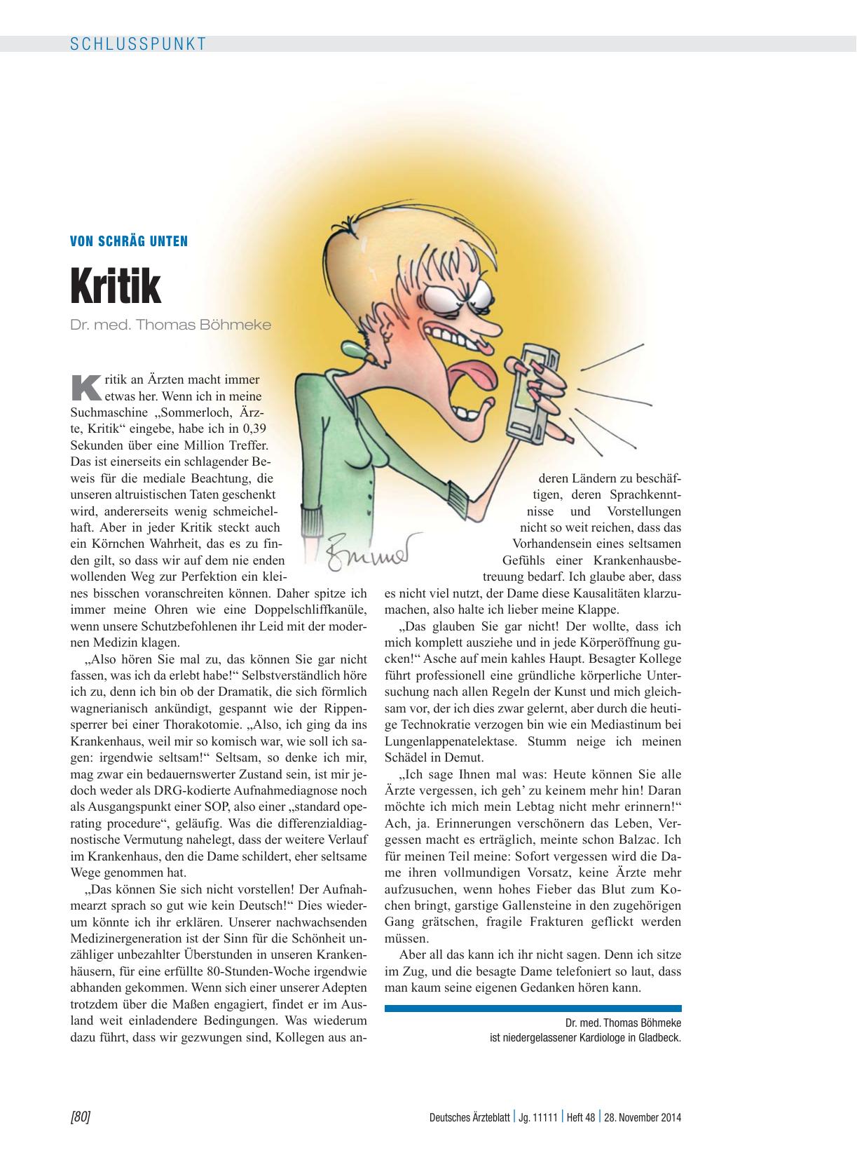 Vorschauseite 1: Von schräg unten: Kritik