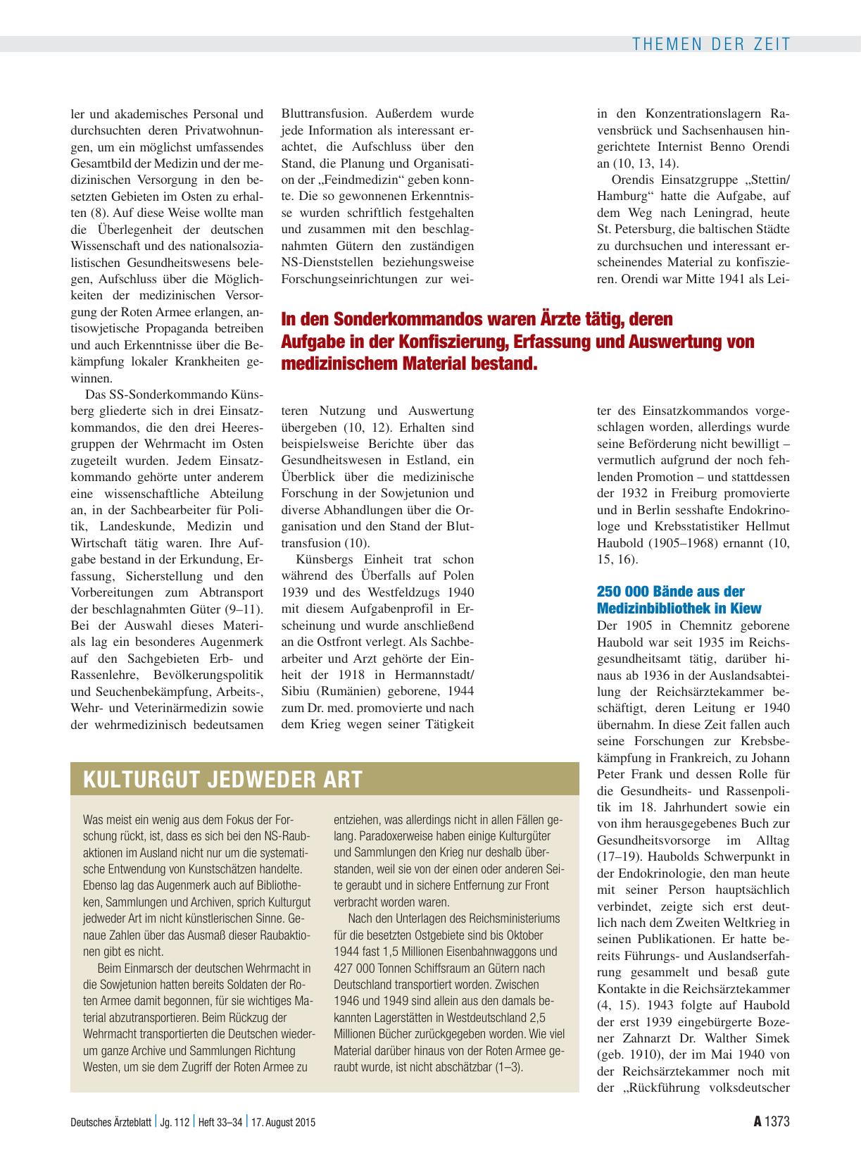 Vorschauseite 2: Zweiter Weltkrieg: Mediziner auf Raubzug