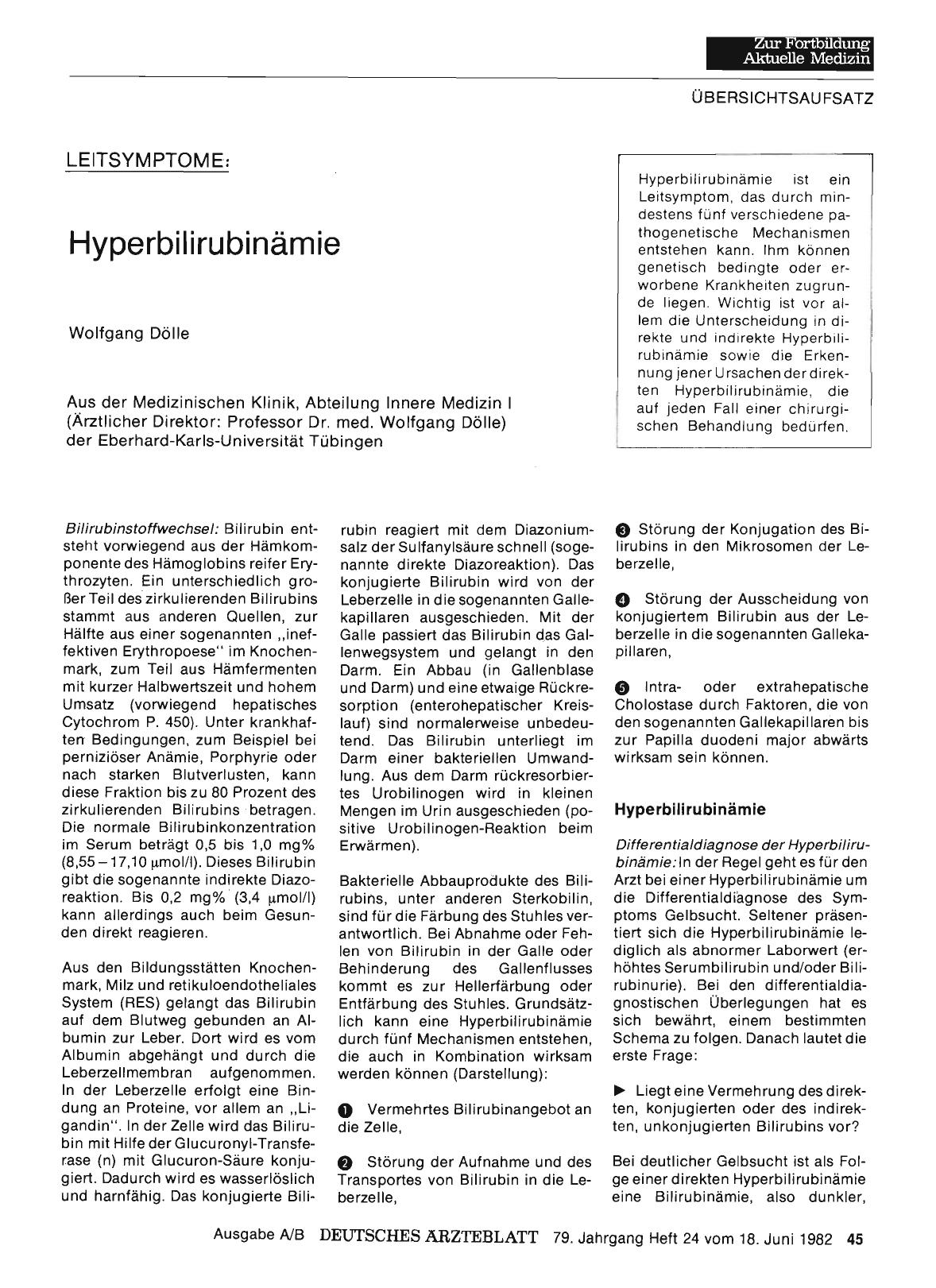 Vorschauseite 1: Hyperbilirubinämie