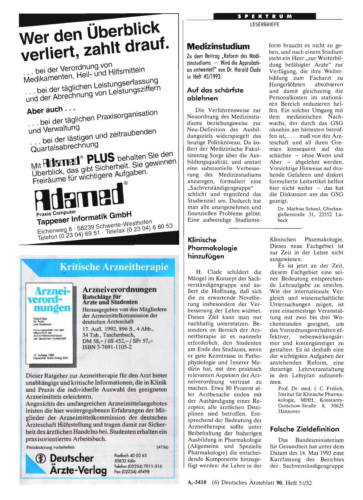 Vorschauseite 1: Medizinstudium: Klinische Pharmakologie hinzufügen