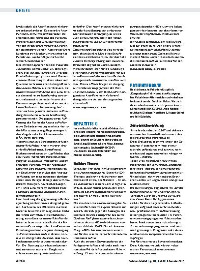 Vorschauseite 1: Hepatitis C: Heikles Thema
