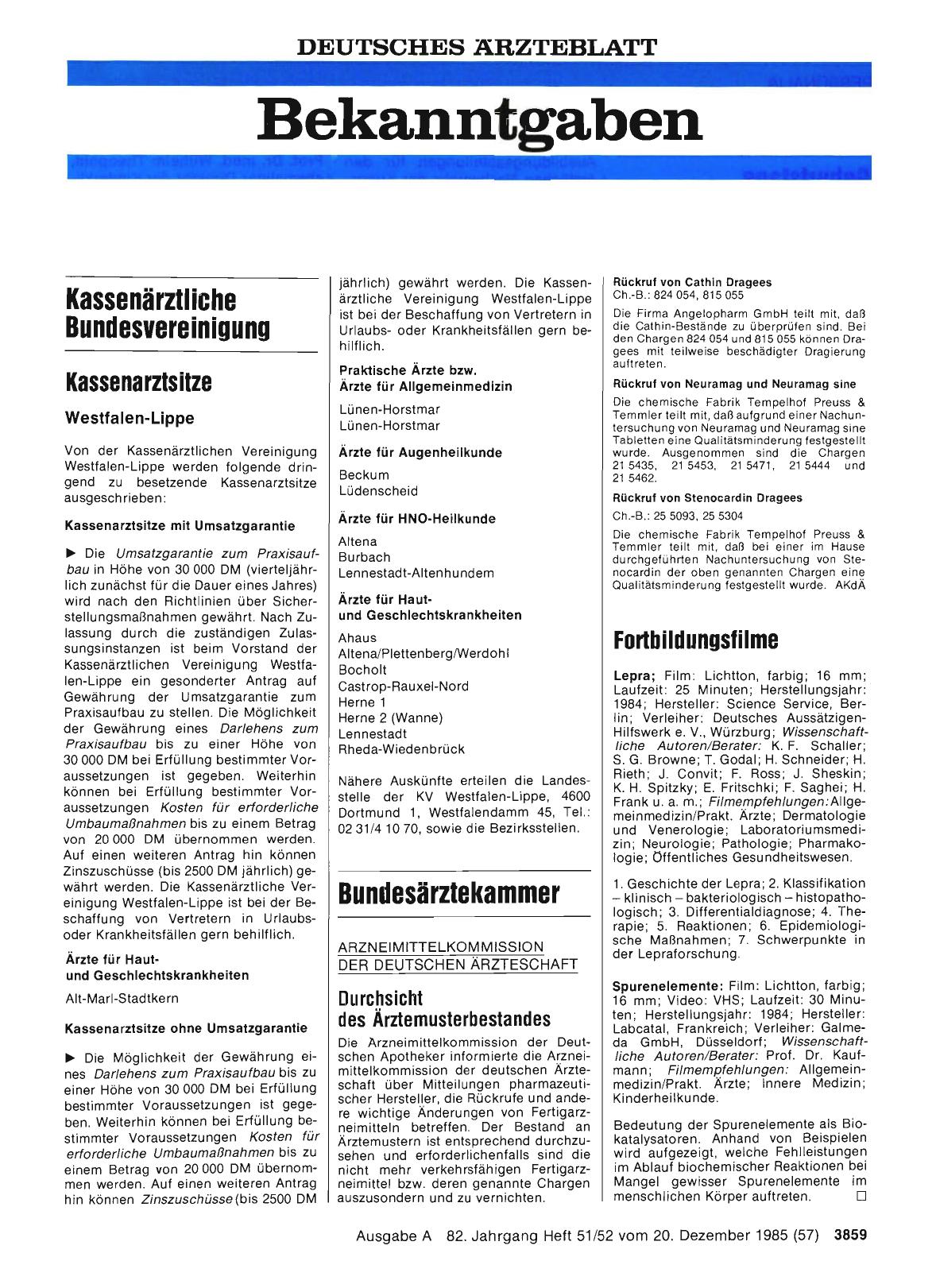 Vorschauseite 1: Fortbildungsfilme