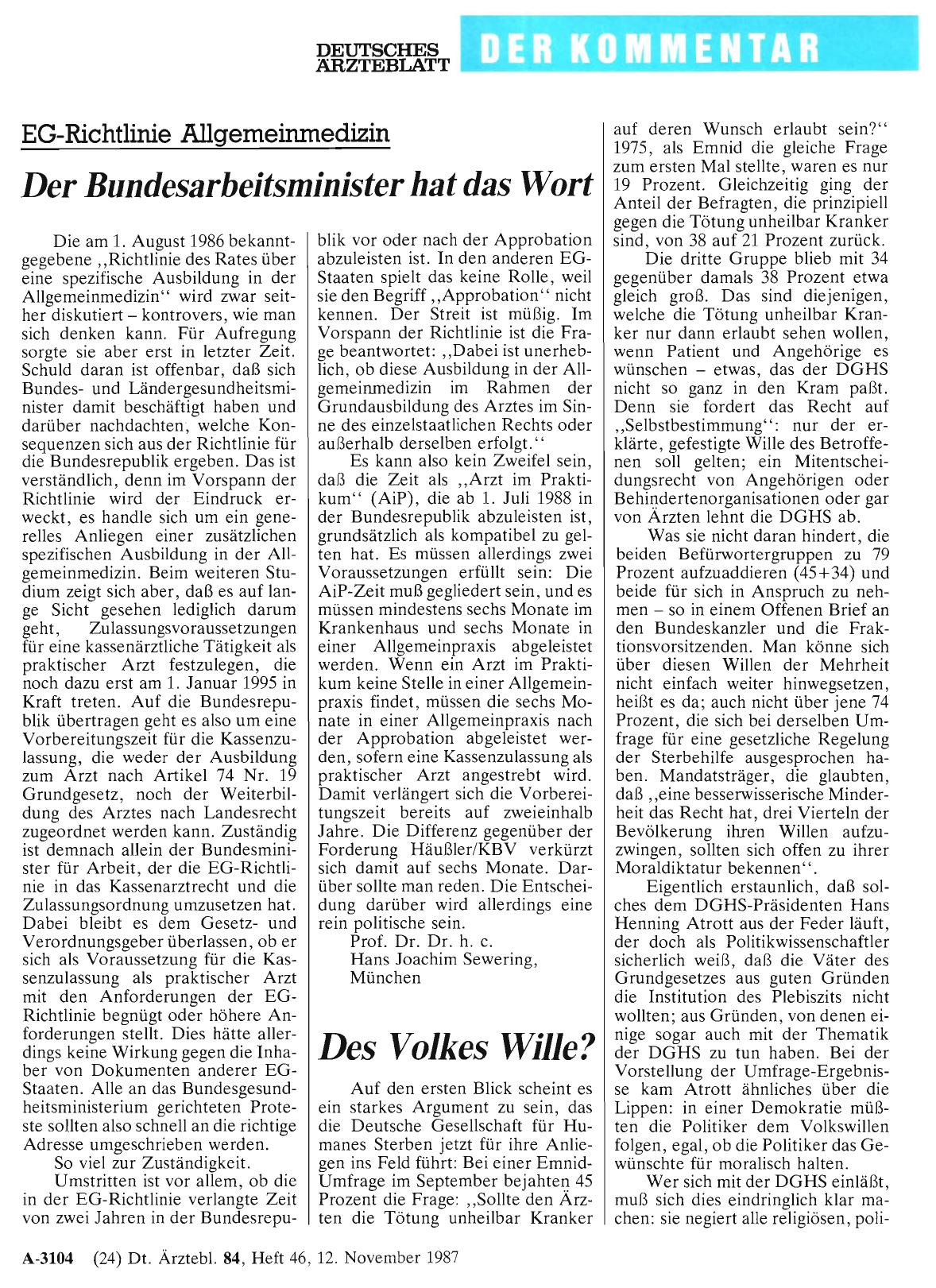 Vorschauseite 1: Des Volkes Wille?