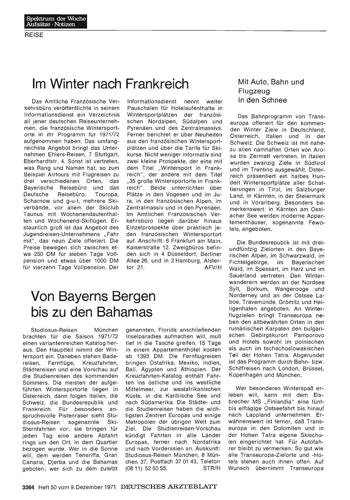 Vorschauseite 1: Von Bayerns Bergen bis zu den Bahamas
