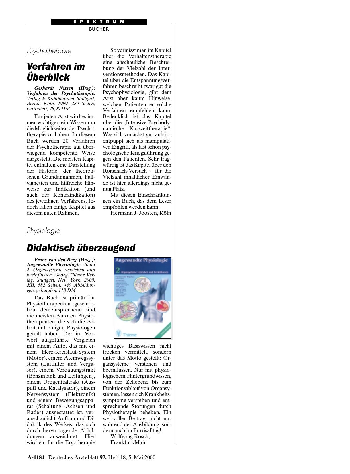 Vorschauseite 1: Angewandte Physiologie. Band 2: Organsysteme verstehen und beeinflussen