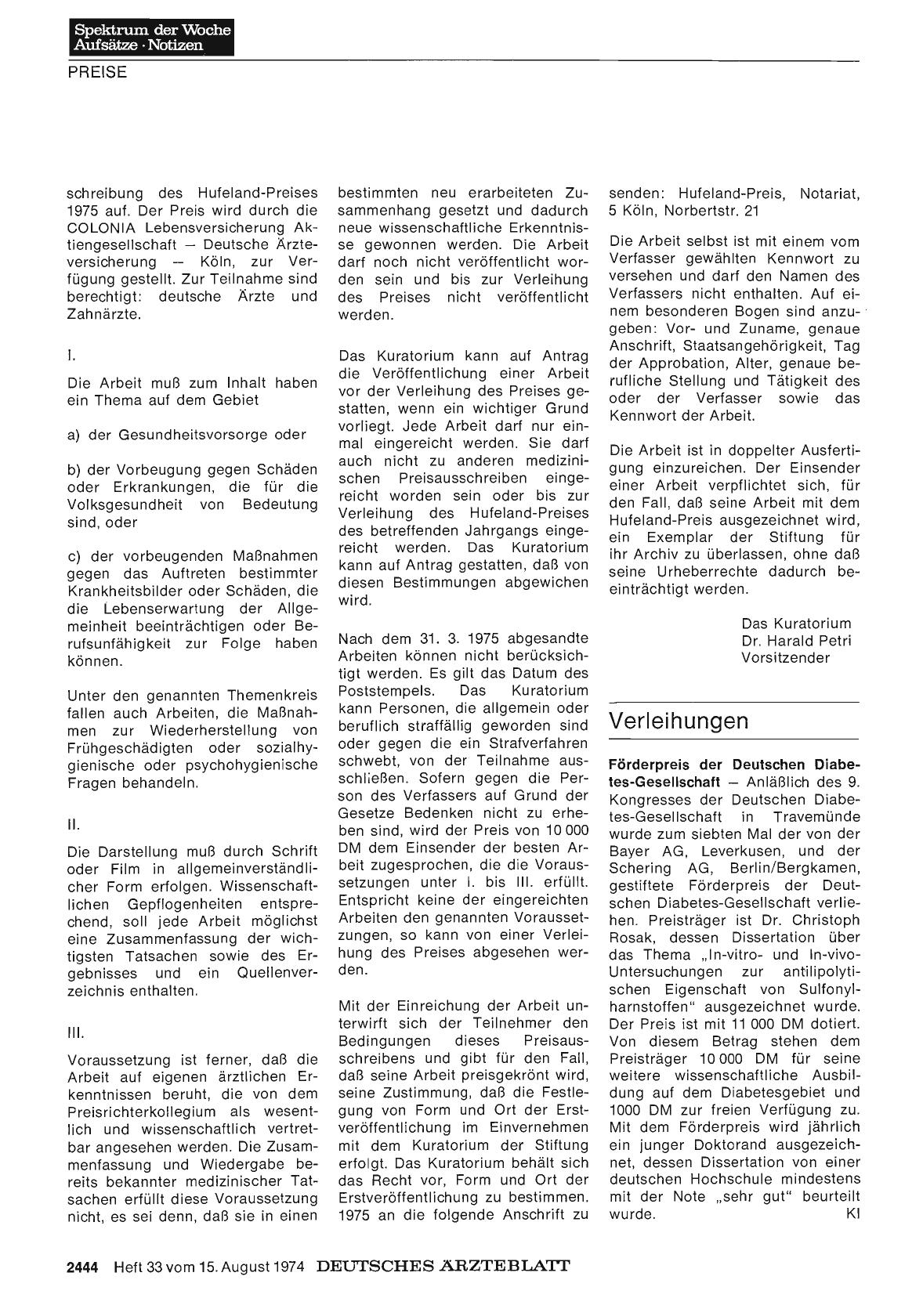 Vorschauseite 1: Verleihungen