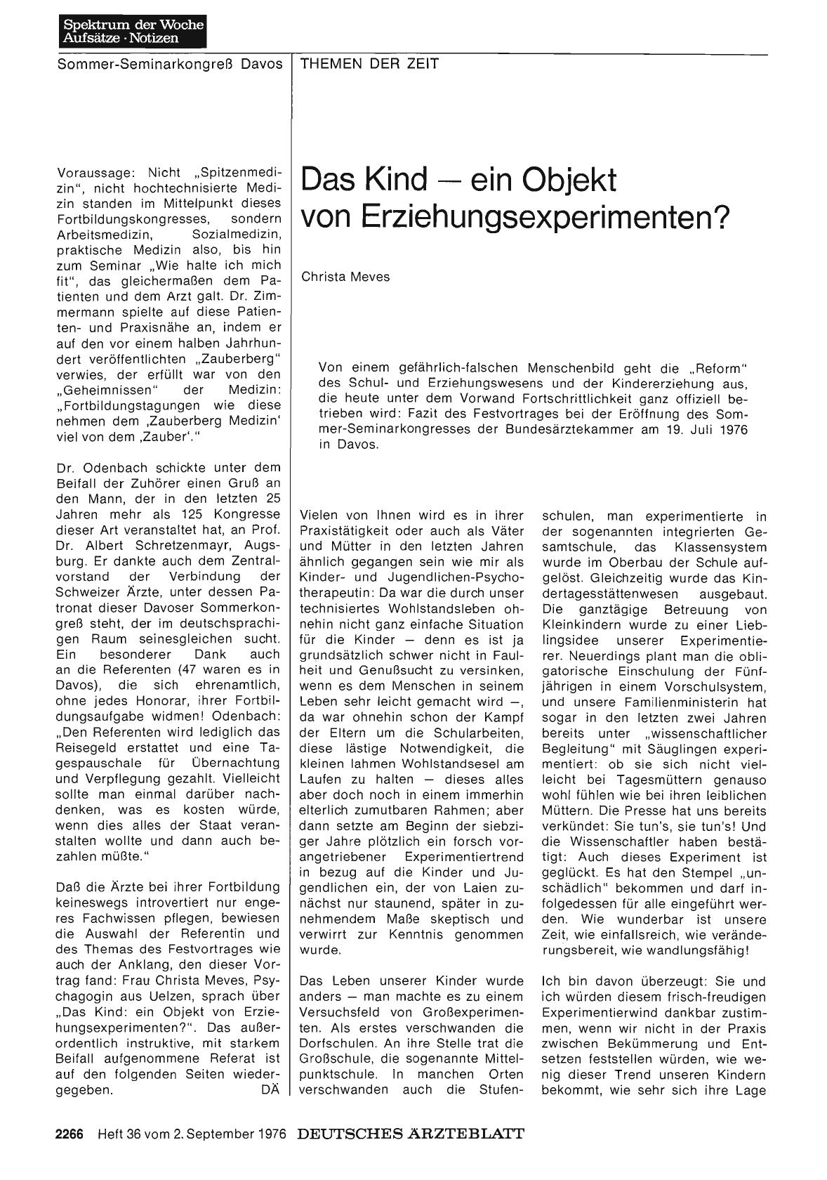 Vorschauseite 1: Das Kind ein Objekt von Erziehungsexperimenten?