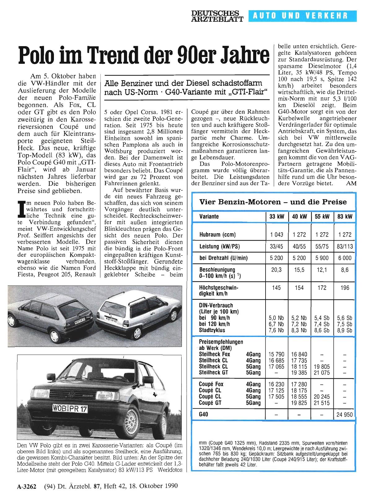 Vorschauseite 1: Polo im Trend der 90er Jahre