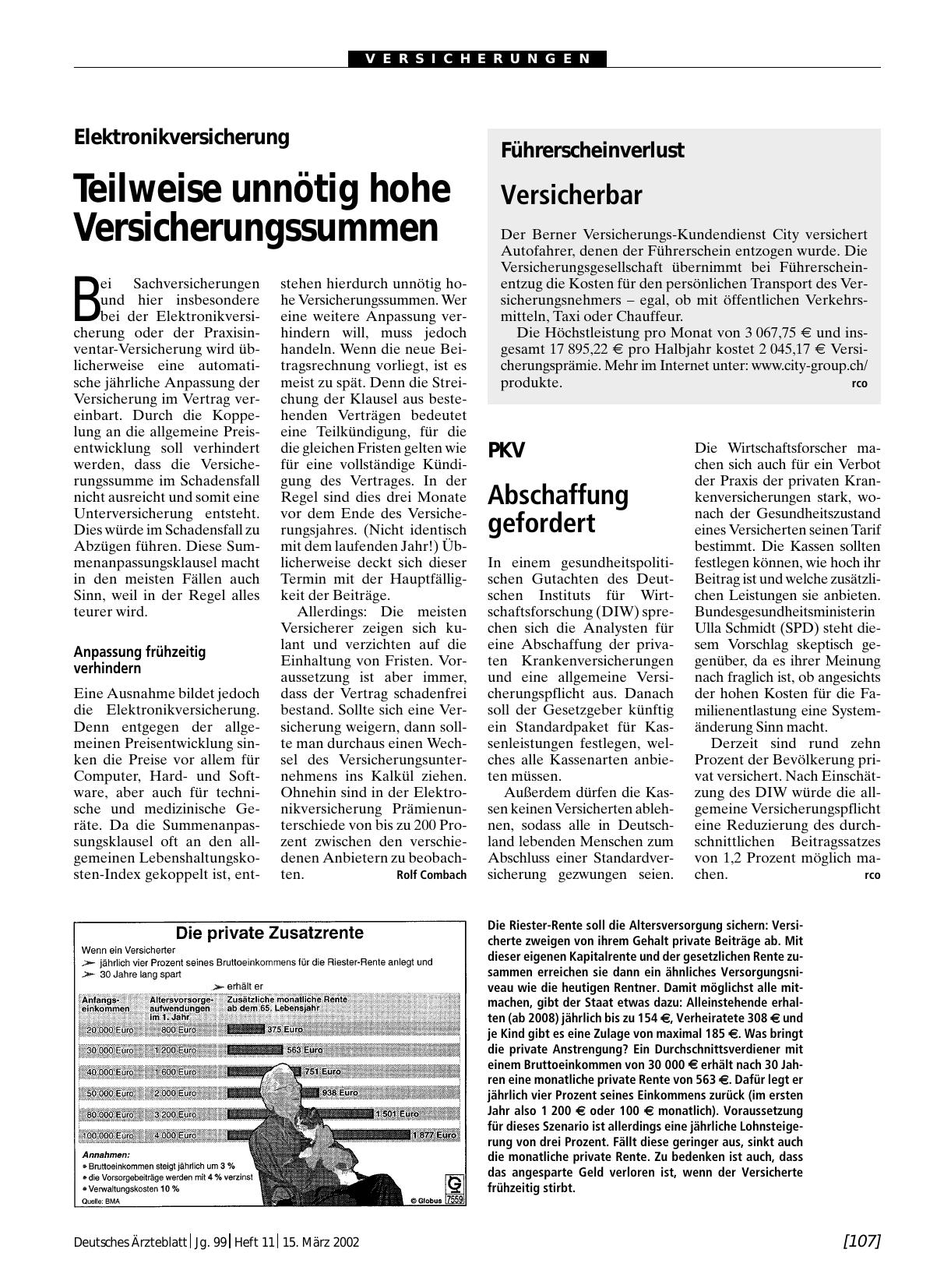 Vorschauseite 1: PKV: Abschaffung gefordert