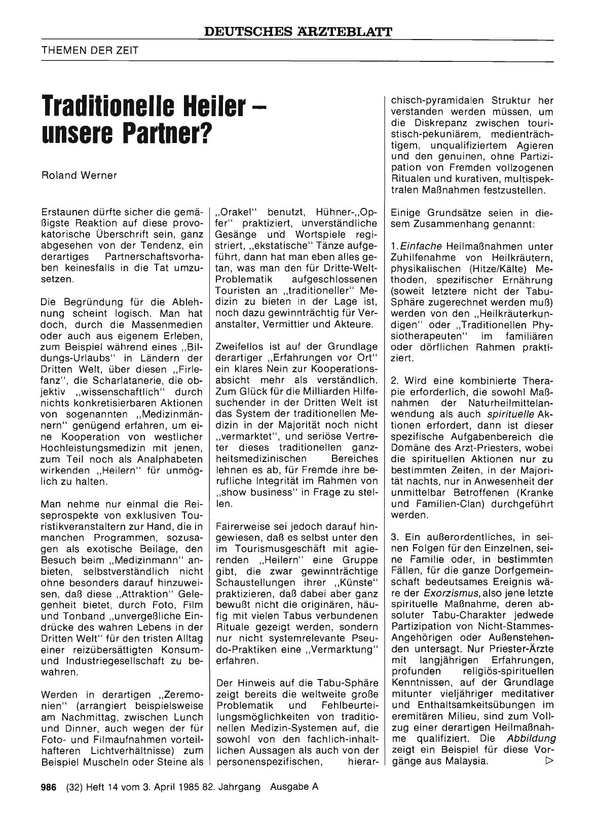 Vorschauseite 1: Traditionelle Heiler - unsere Partner?