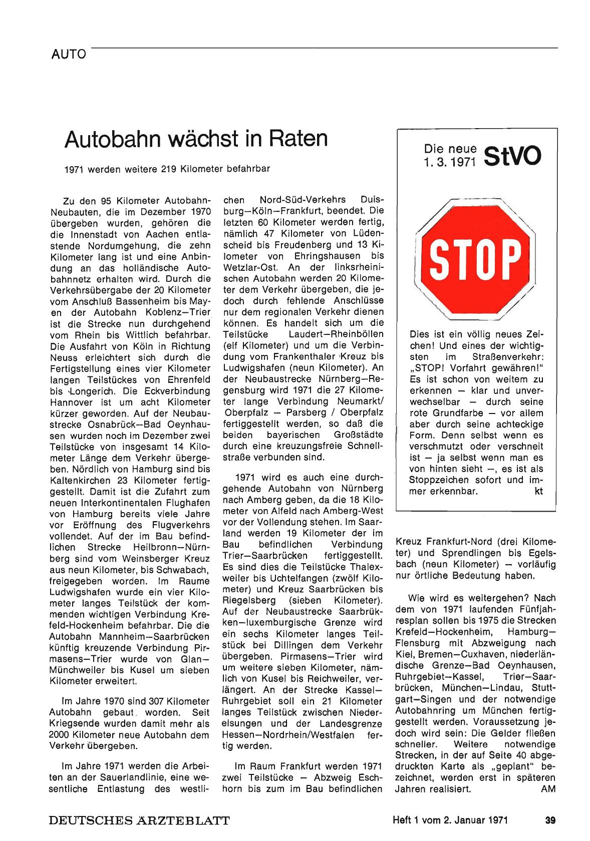 Vorschauseite 1: Autobahn wächst in Raten