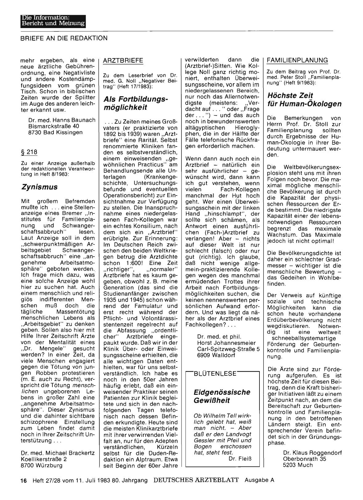 Vorschauseite 1: ARZTBRIEFE: Als Fortbildungsmöglichkeit